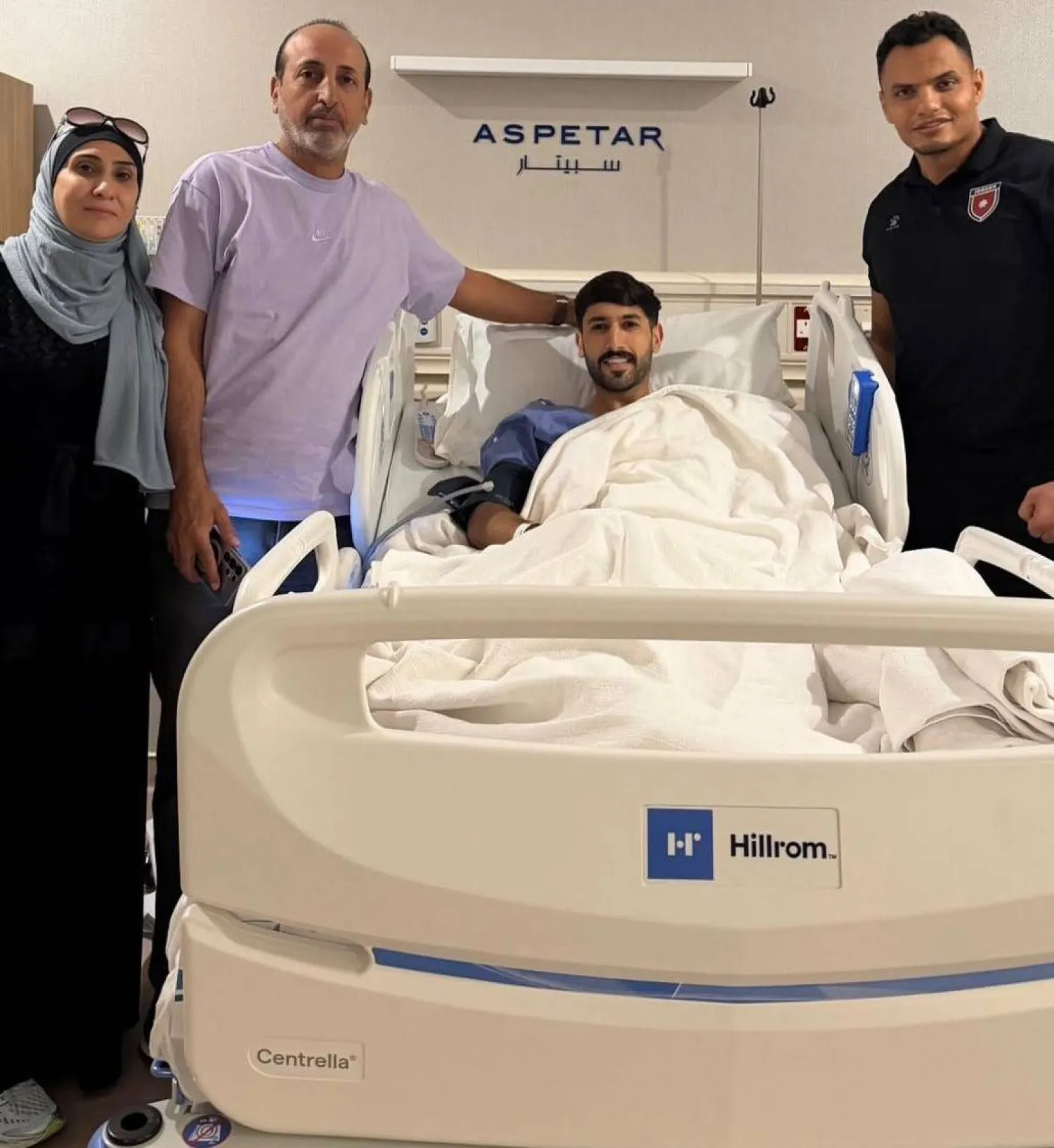 خضع مهاجم الأردن يزن النعيمات لعملية جراحية ناجحة (إنستغرام)