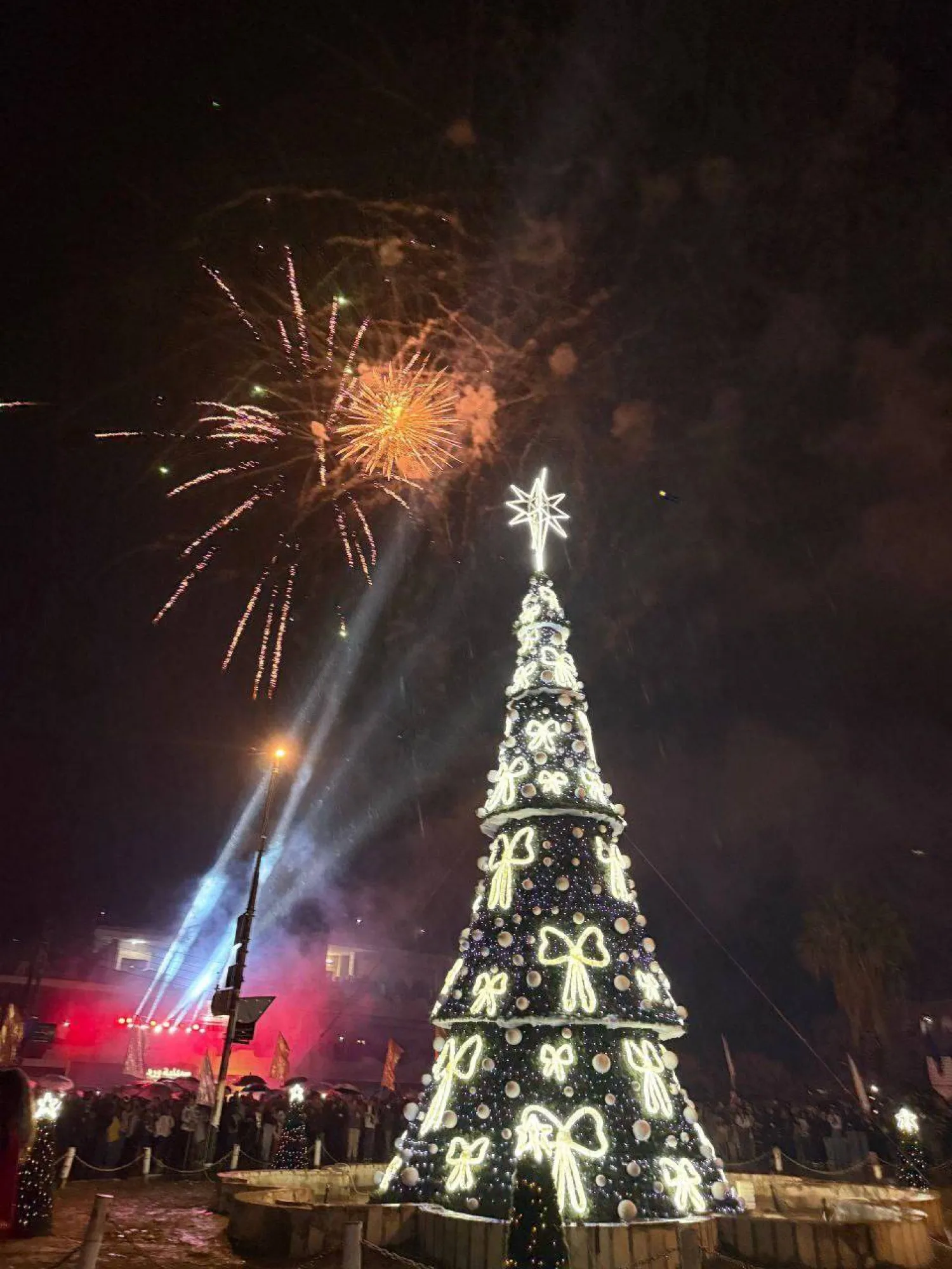 إنارة شجرة السقيلبية في ريف حماة الغربي (صفحة أسرة التعليم الديني)