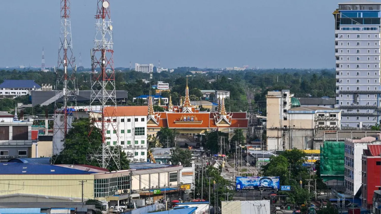 Cambodia said Thailand's military on Thursday bombed the casino hub Poipet, a major crossing between the two nations, as foreign powers pressured them to halt reignited border clashes. TANG CHHIN Sothy / AFP/File
