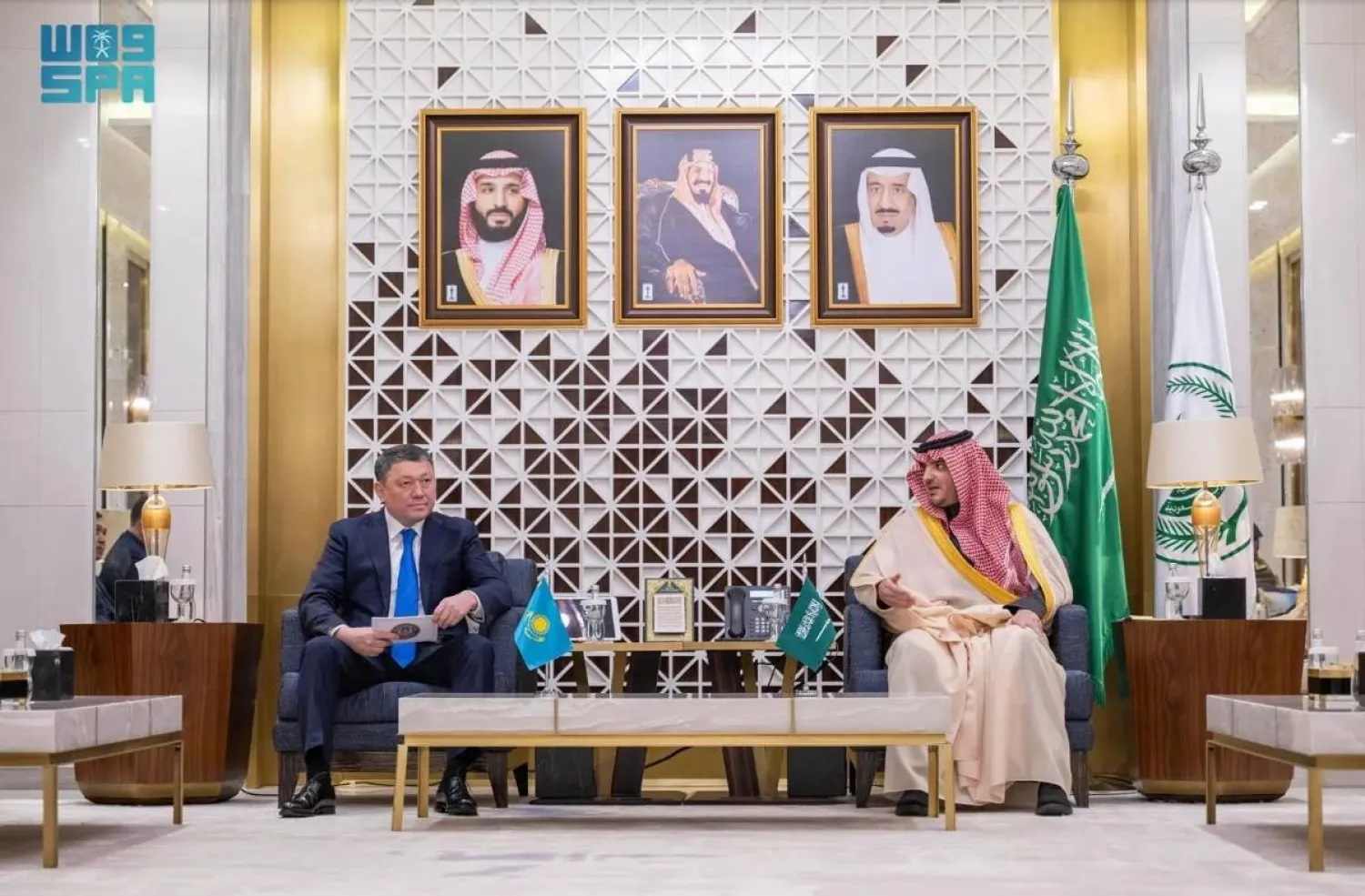 The Saudi Minister of Interior met on Thursday with his Kazakh counterpart in Riyadh. SPA