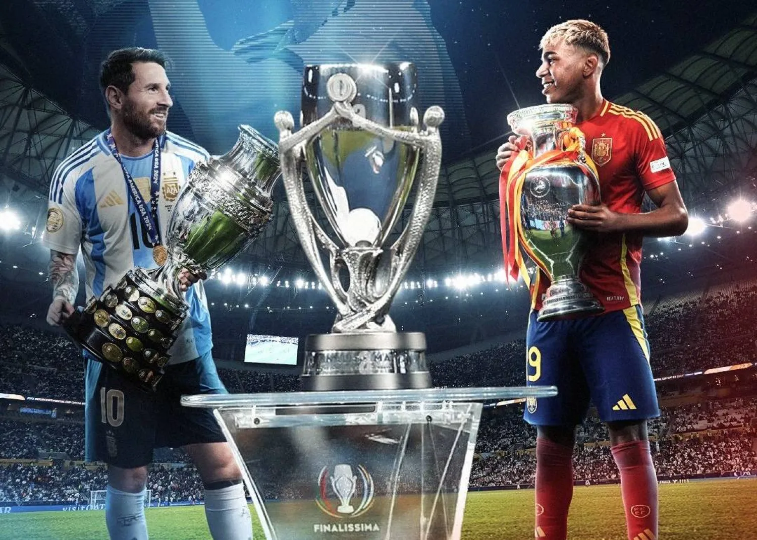 ميسي ولامال وجهاً لوجه على استاد لوسيل في مارس المقبل (الشرق الأوسط)