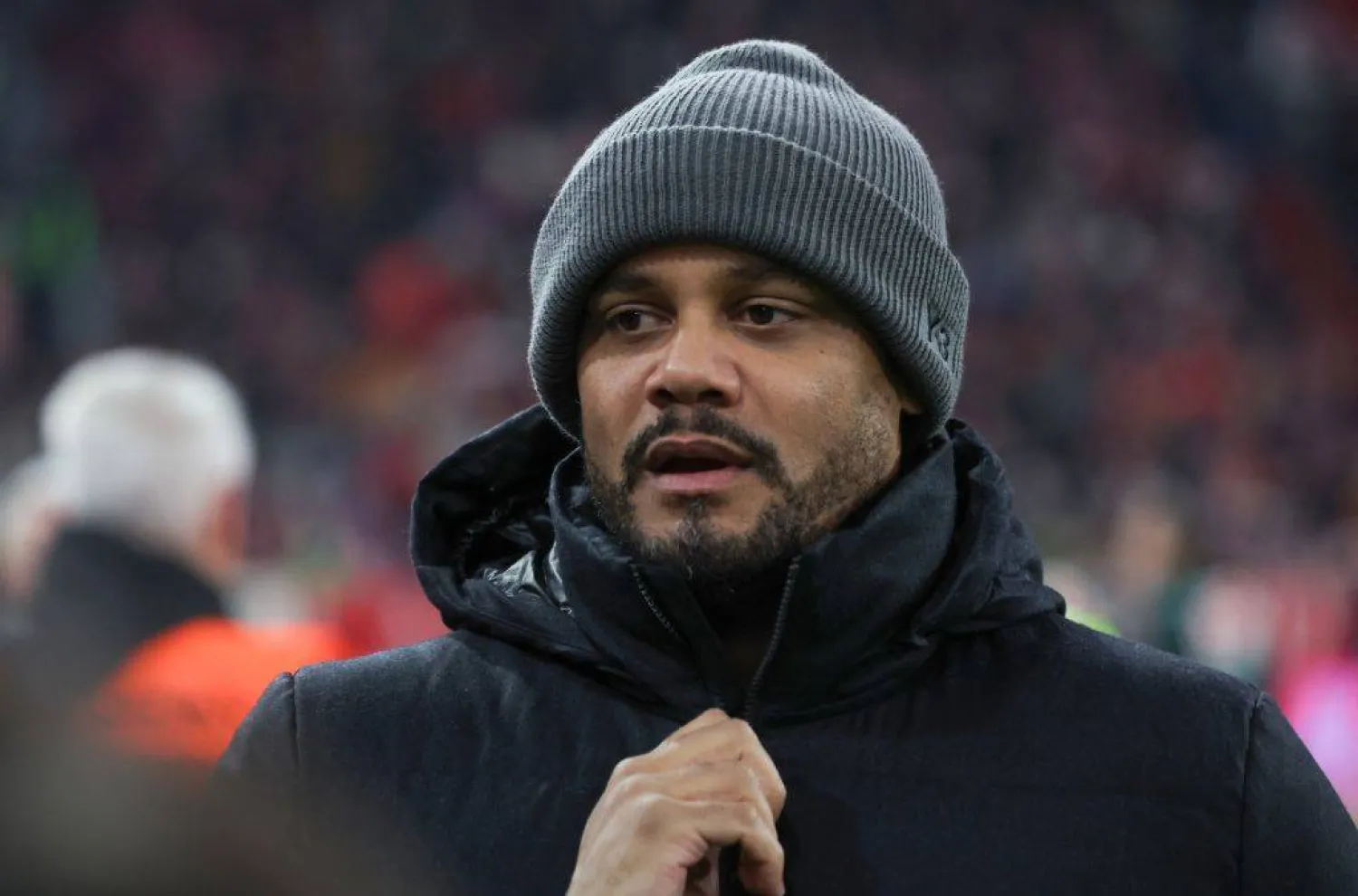 Bayern Munich's Belgian head coach Vincent Kompany arrives for the German first division Bundesliga football match between FC Bayern Munich and Mainz 05 in Munich, southern Germany on December 14, 2025. (Photo by Karl-Josef HILDENBRAND / AFP) 
