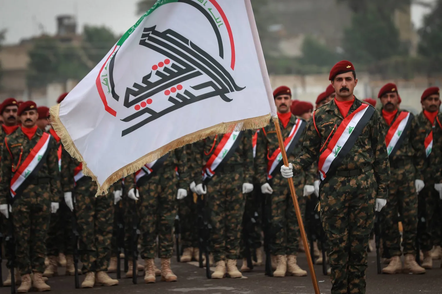 عرض لـ«الحشد الشعبي» في بغداد (د.ب.أ)