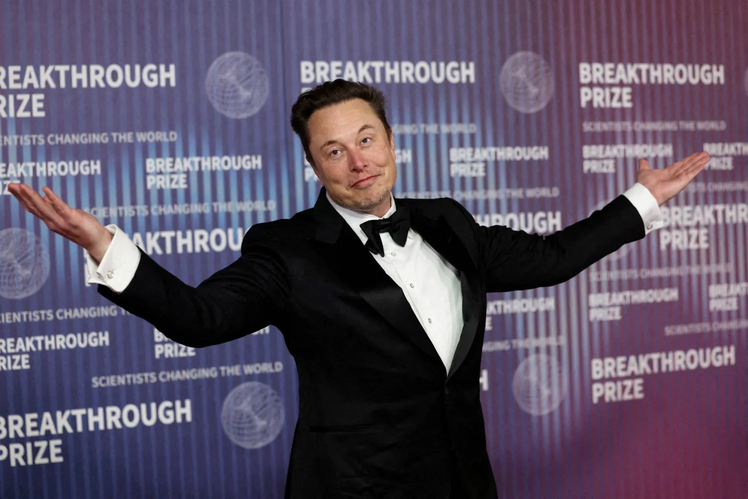 FILE PHOTO: Elon Musk attends the Breakthrough Prize awards in Los Angeles, California, U.S., April 13, 2024. REUTERS/Mario Anzuoni/File Photo
