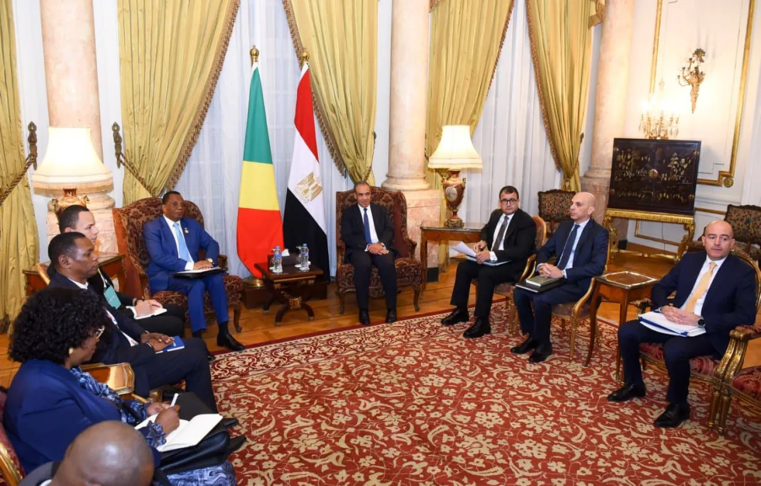 بدر عبد العاطي خلال محادثات مع وزير خارجية جمهورية الكونغو في القاهرة السبت (الخارجية المصرية)