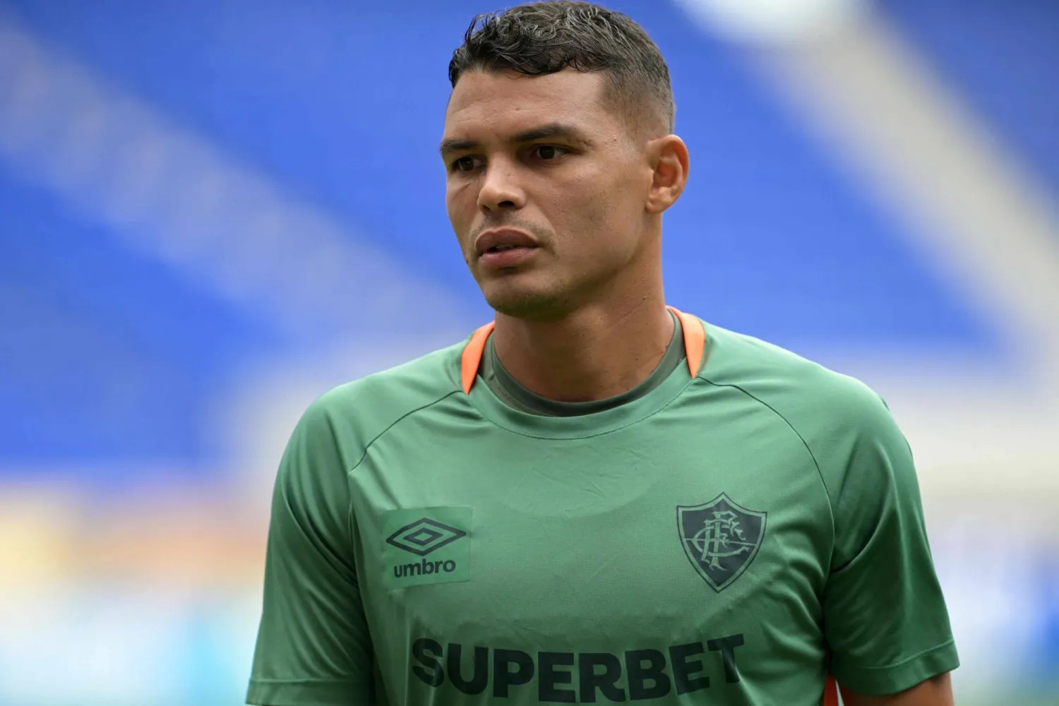 (FILES) Fluminense's Brazilian defender #03 Thiago Silva participates in a training session at the Harrison Stadium in East Rutherford, New Jersey, on July 7, 2025, on the eve of the FIFA Club World Cup 2025 semifinal football match between Brazil's Fluminense and England's Chelsea. (Photo by JUAN MABROMATA / AFP)