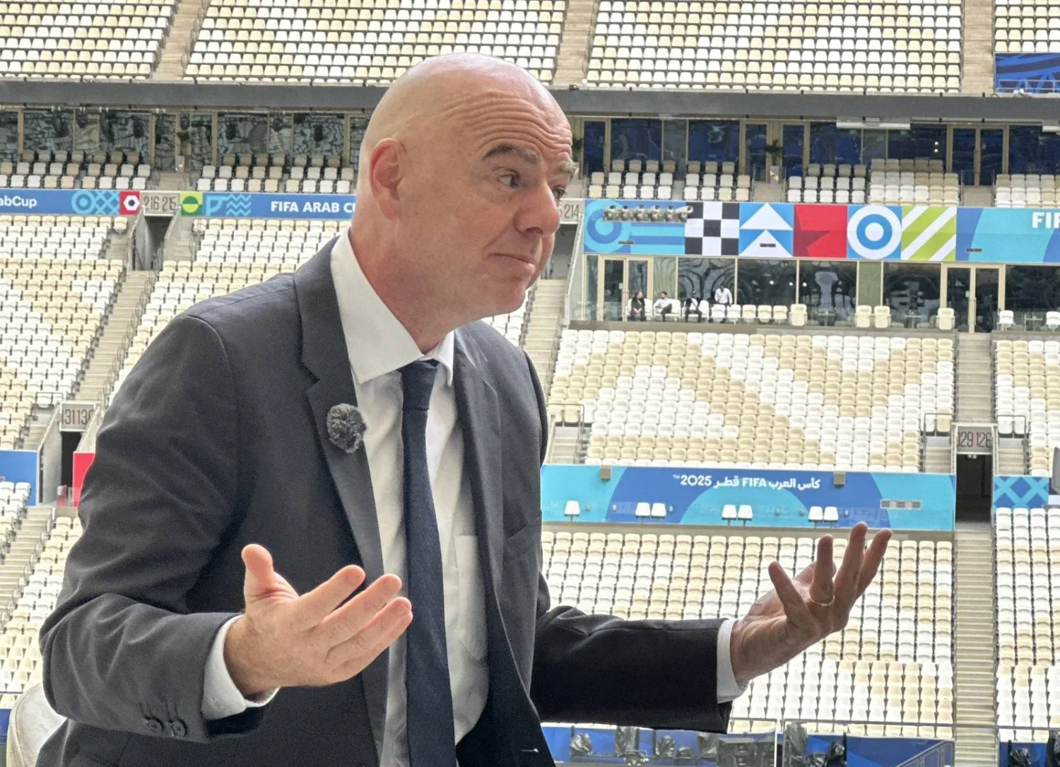 انفانتينو خلال حواره لـ"الشرق الأوسط".