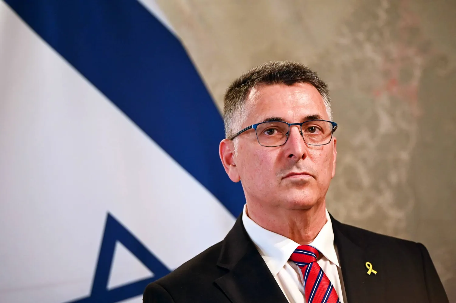 10 July 2025, Austria, Vienna: Israel's Foreign Minister Gideon Saar takes part in a press conference at the Federal Ministry for European and International Affairs of the Republic of Austria. (dpa)