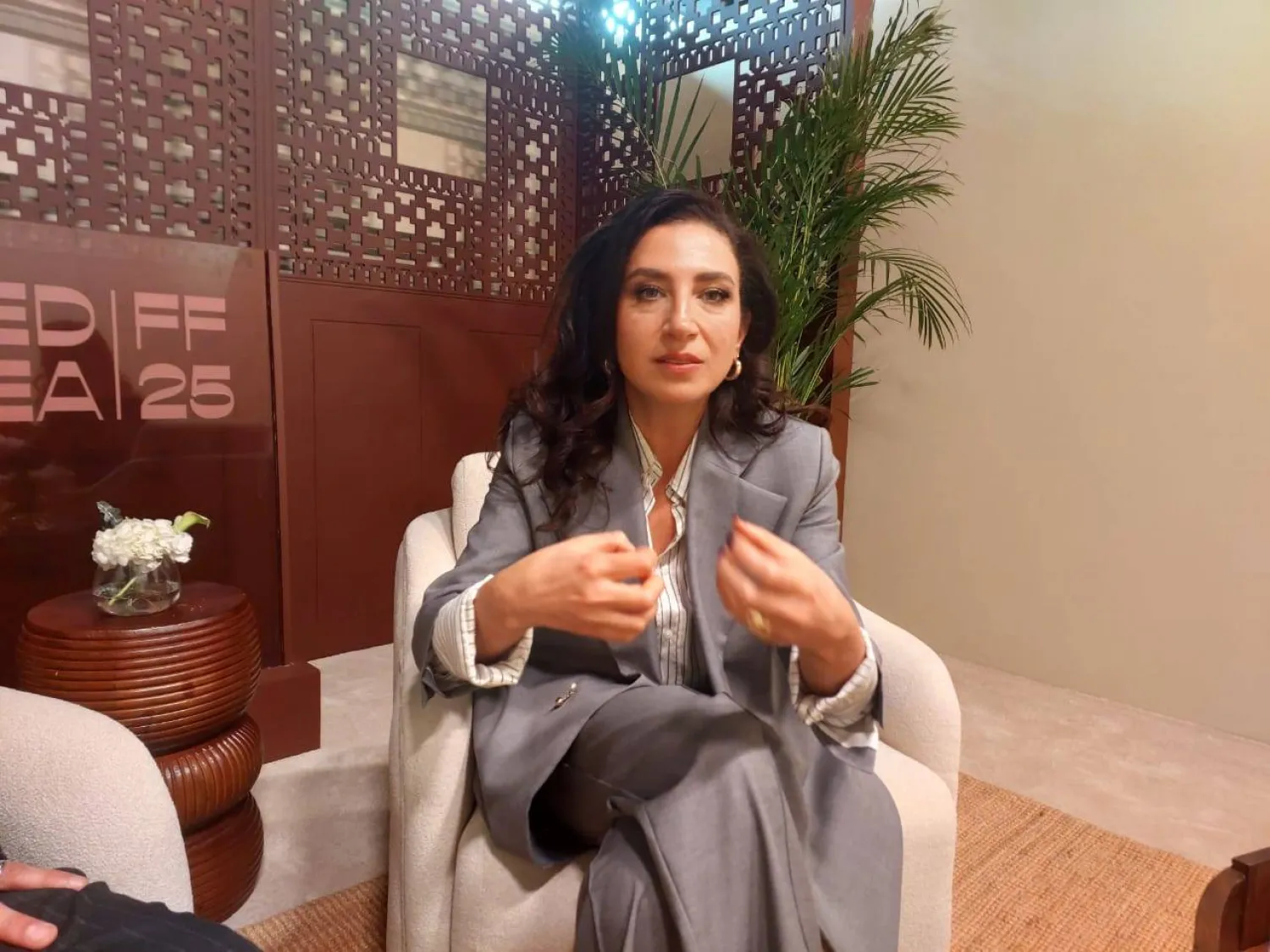 كلارا خوري تعبر عن فخرها بمشاركتها في فيلم «صوت هند رجب» (الشرق الأوسط)