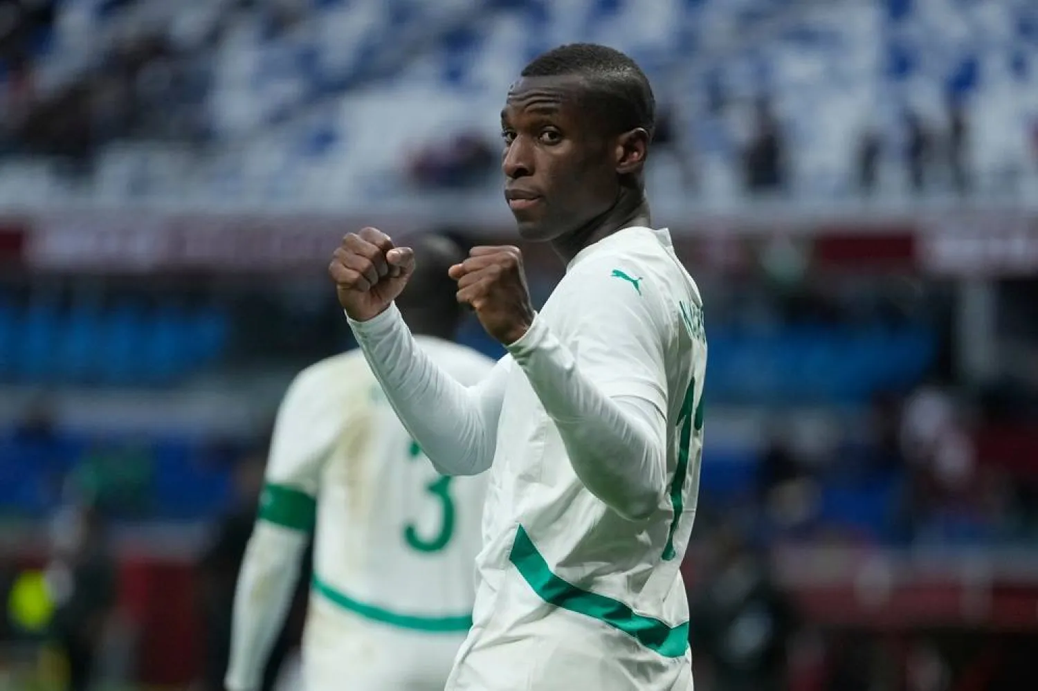  Senegal's Nicolas Jackson celebrates after scoring during the Africa Cup of Nations group D soccer match between Senegal and Botswana in Tangier, Morocco, Tuesday, Dec. 23, 2025. (AP) 