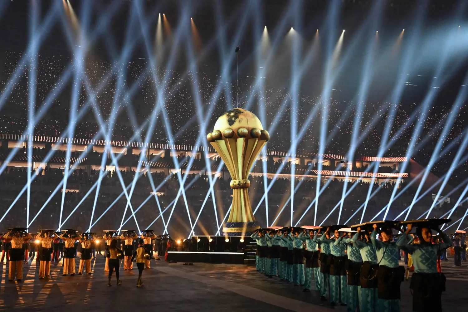 صورة من حفل افتتاح كأس الأمم الأفريقية بالمغرب 21 ديسمبر 2025 (أ.ف.ب)