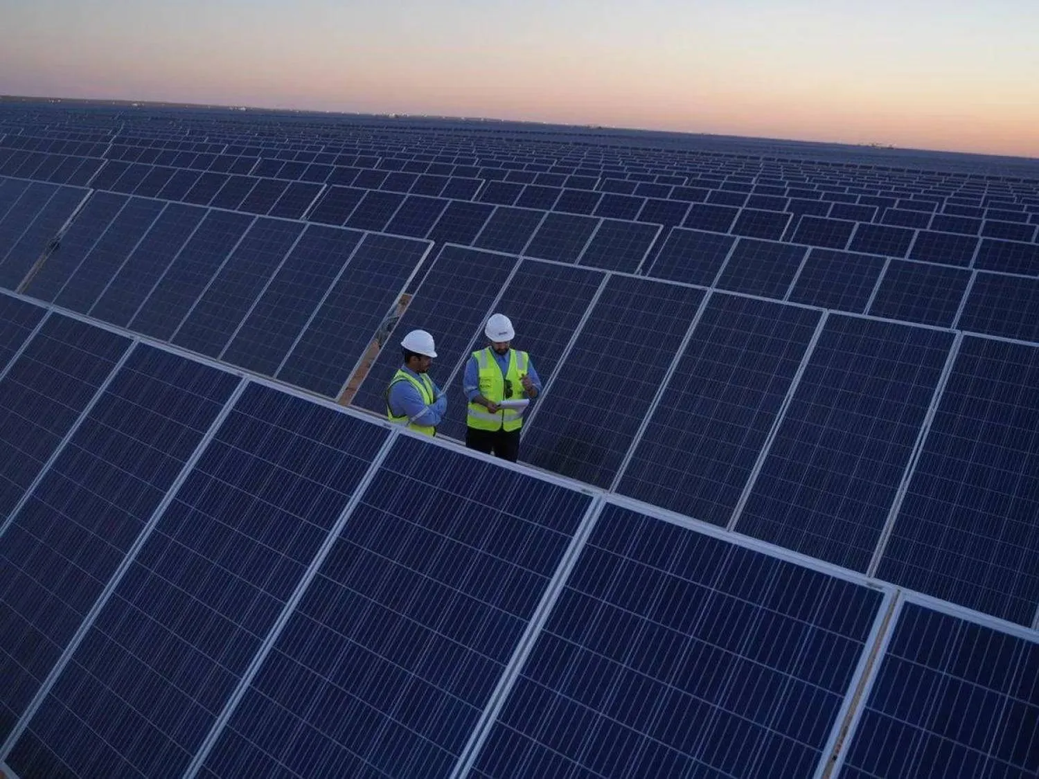 A solar power project in Saudi Arabia (SPA)