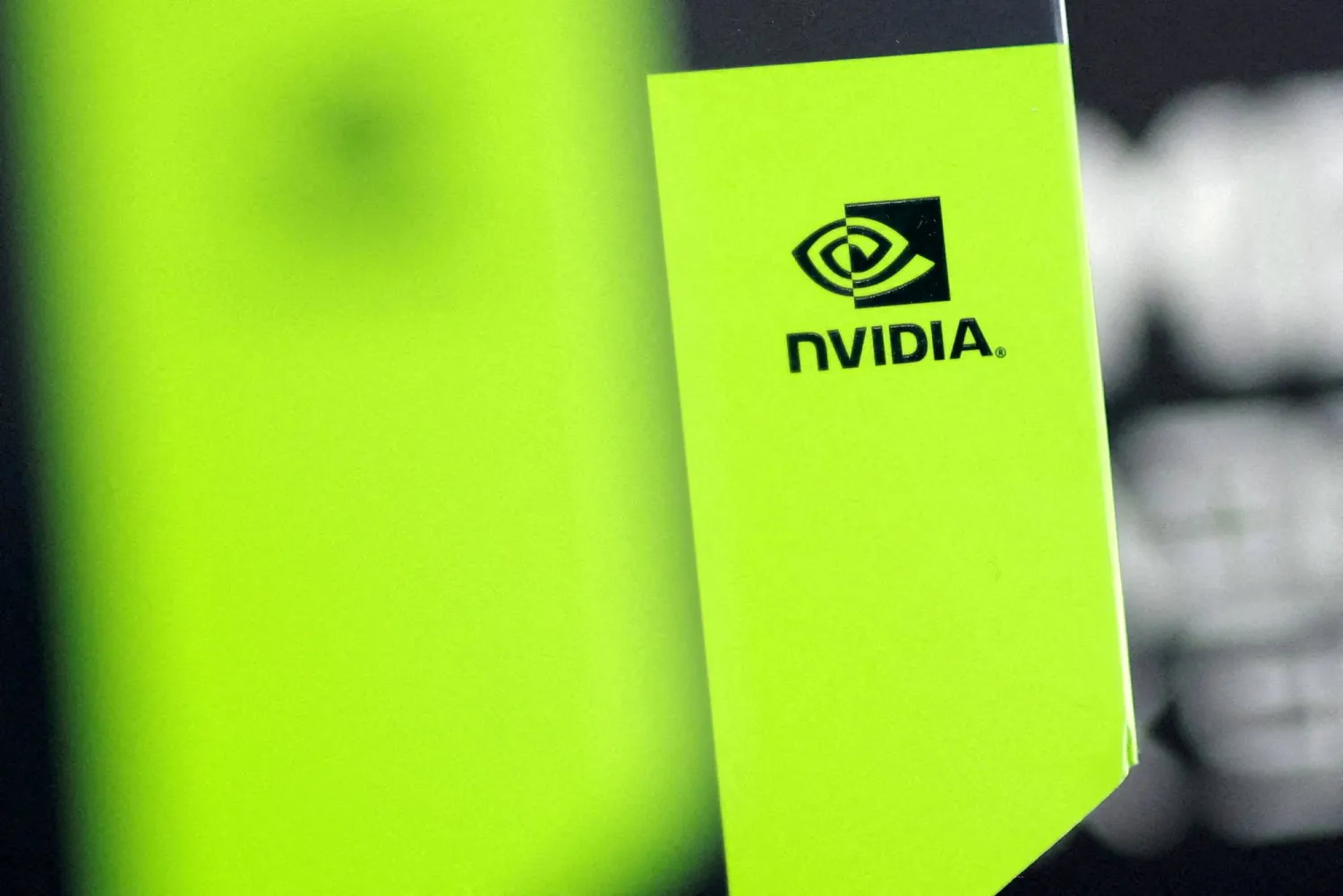 The Nvidia logo is seen on a graphic card package in this illustration created on August 19, 2025. (Reuters)