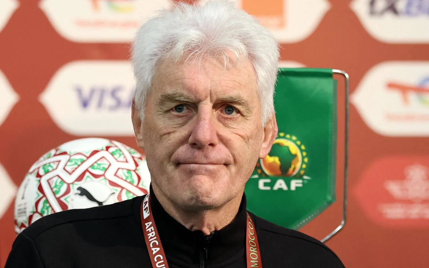 هوجو بروس خلال المؤتمر الصحافي (أ.ف.ب)