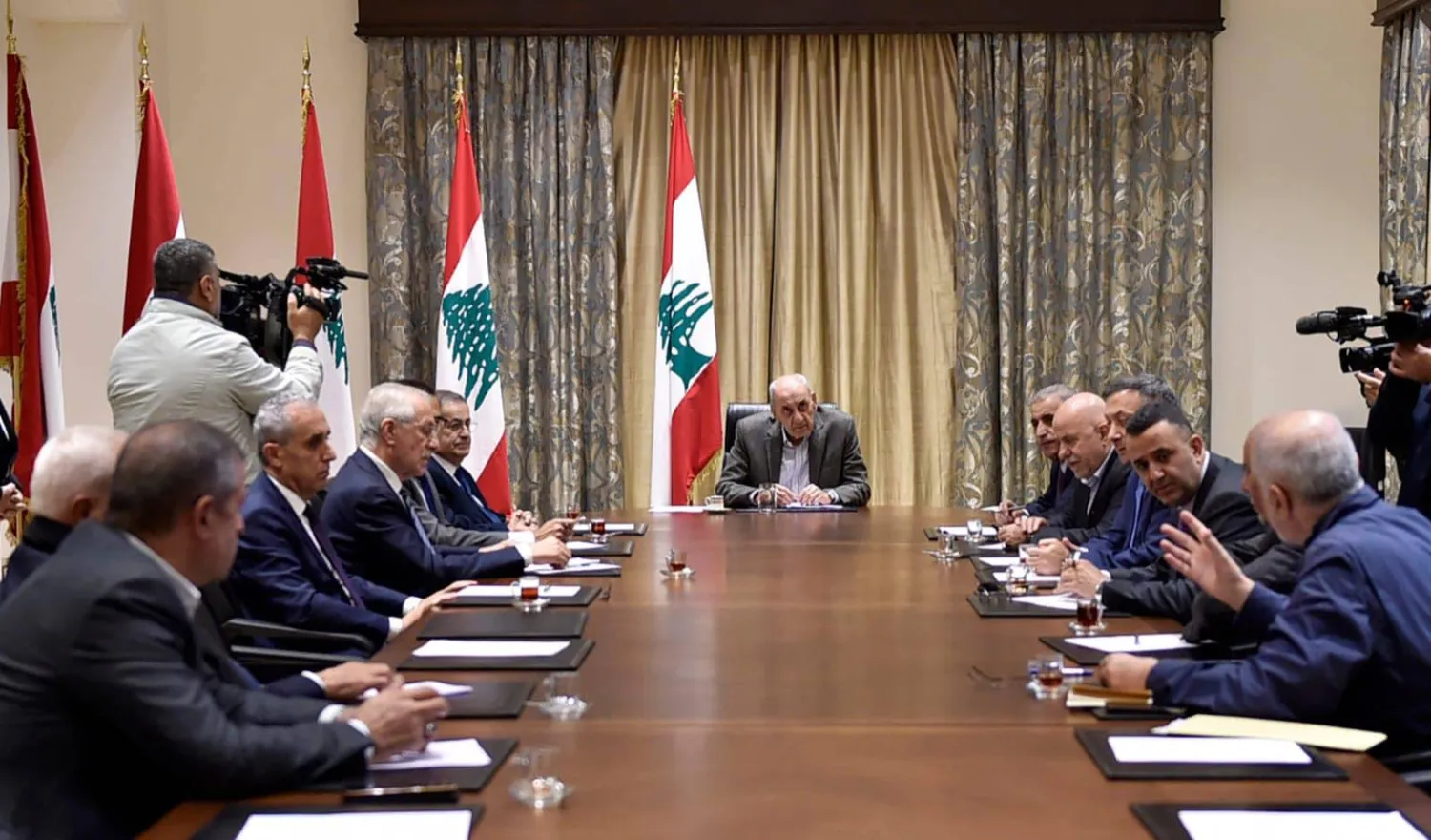 رئيس البرلمان نبيه بري يترأس اجتماعاً لكتلته «التنمية والتحرير» (أرشيفية - رئاسة البرلمان)