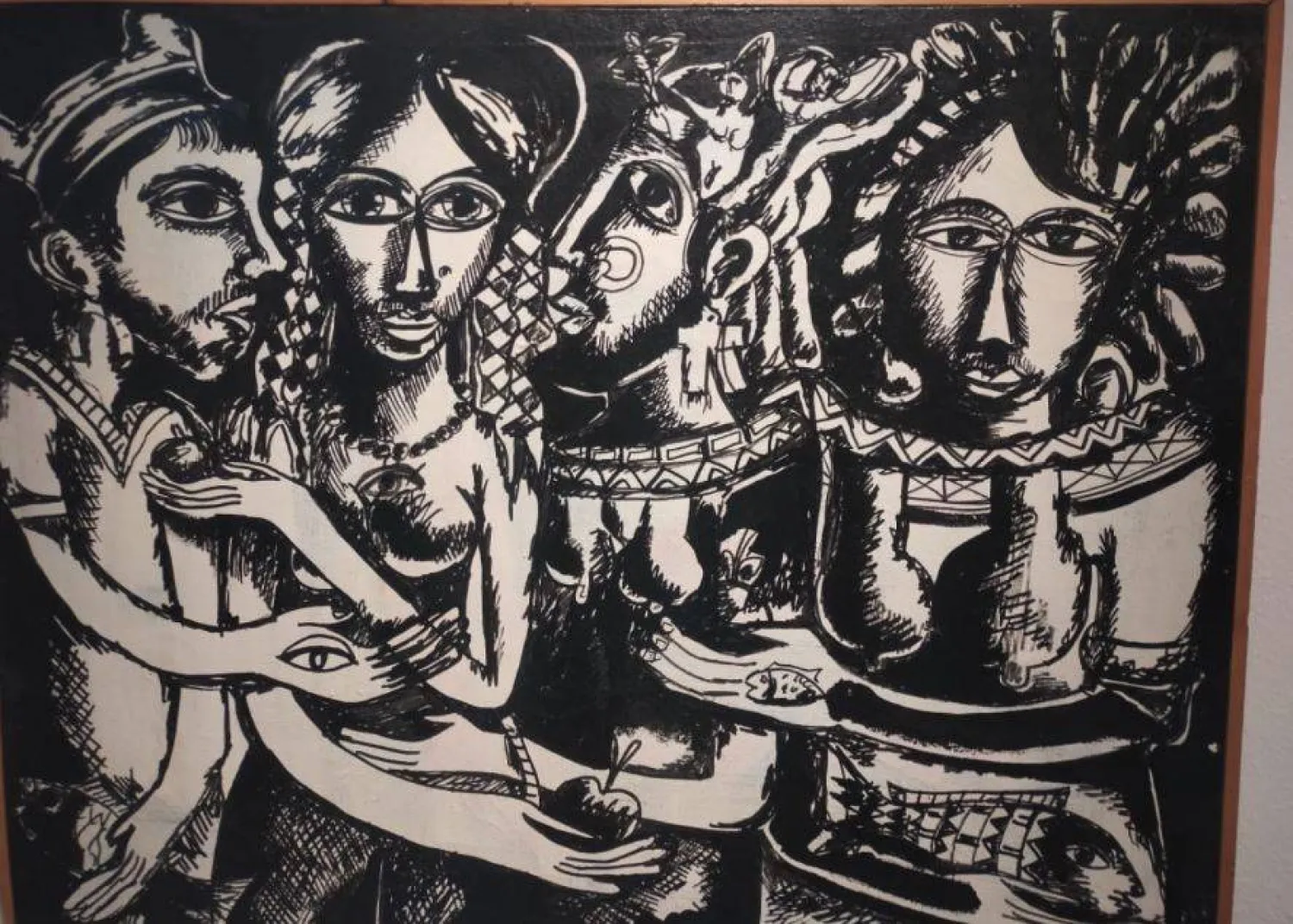 إحدى لوحات المعرض (الشرق الأوسط)