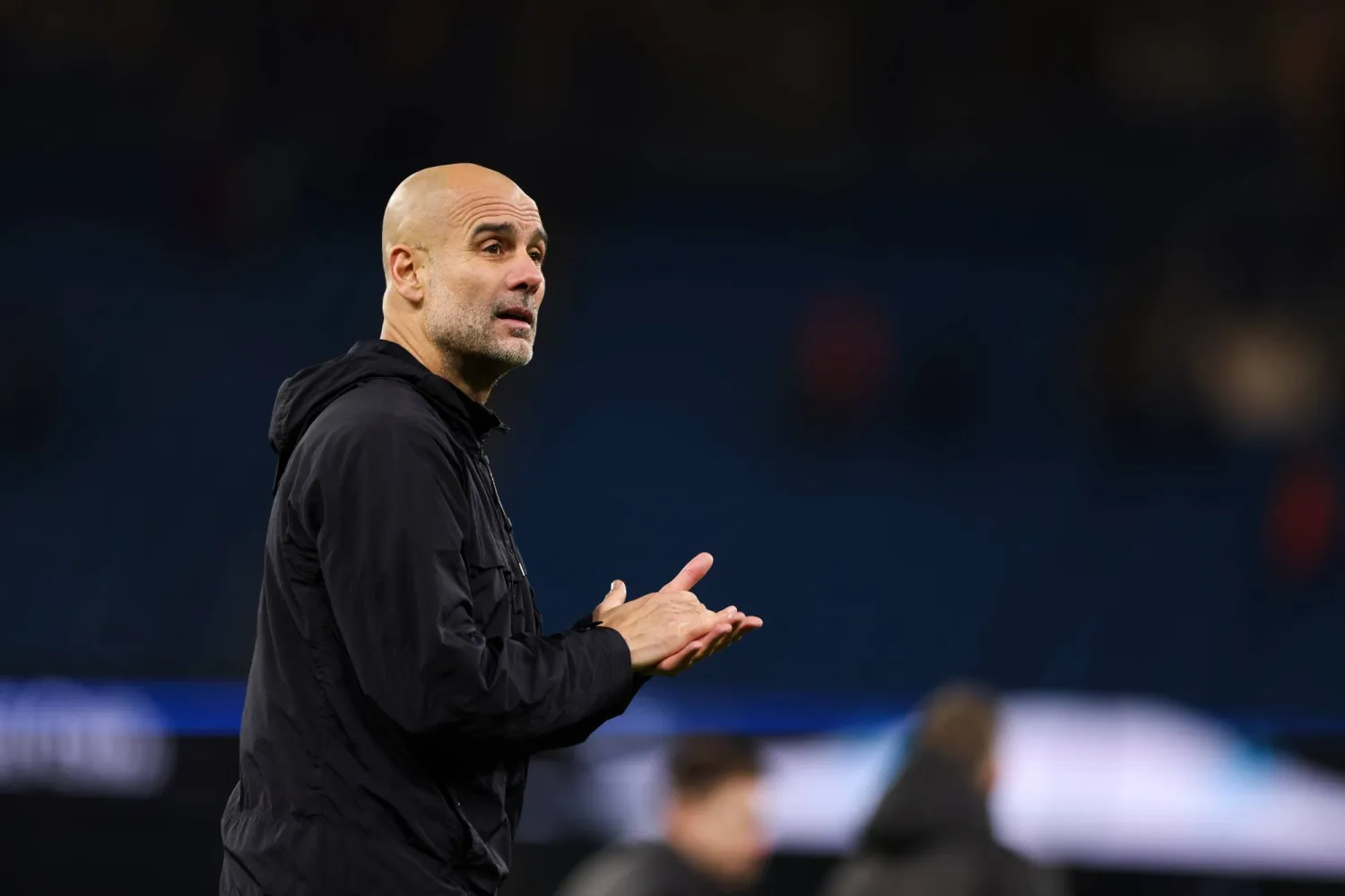 Manchester City manager Pep Guardiola greets supporters after winning the English Premier League match between Manchester City FC and West Ham United, in Manchester, Britain, 20 December 2025.  EPA/ALEX DODD