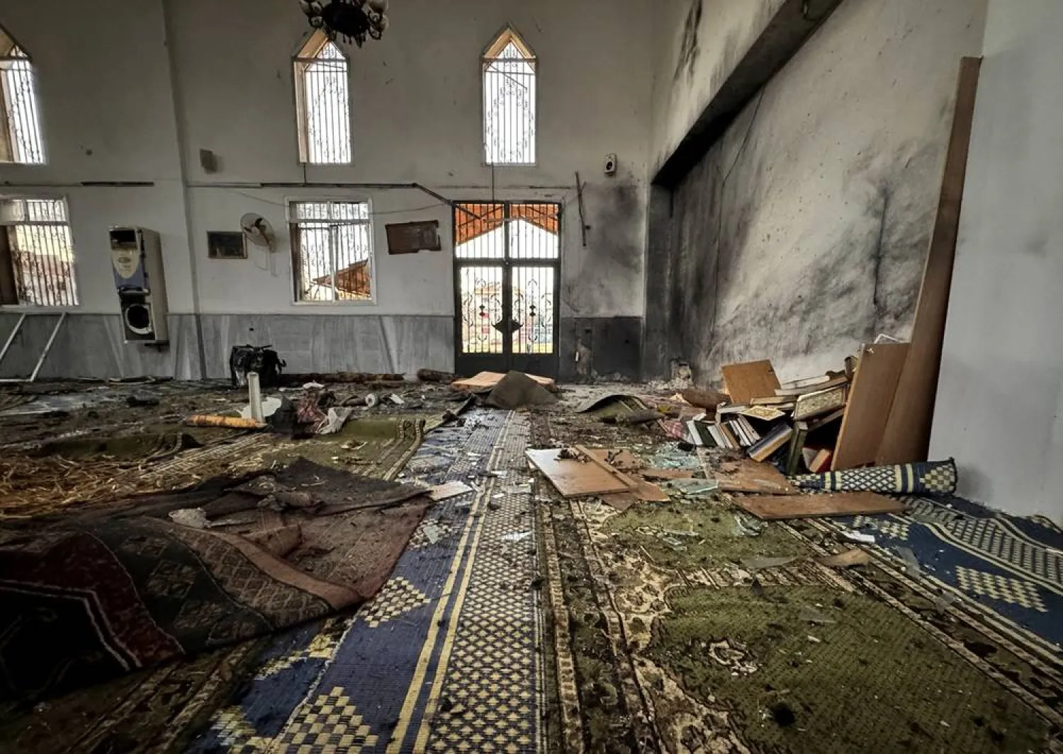  A view shows an interior of a damaged mosque after several people were killed in an explosion in Homs, Syria December 26, 2025. (Reuters)