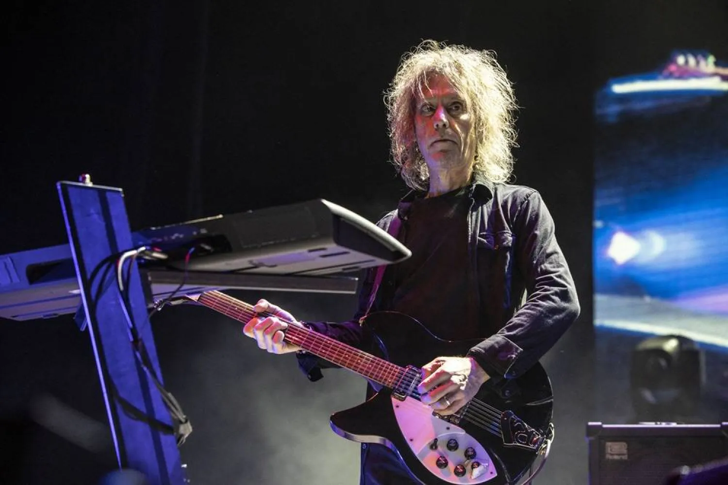 Perry Bamonte of The Cure performs at North Island Credit Union Amphitheater on May 20, 2023 in Chula Vista, California. (Getty Images/AFP)