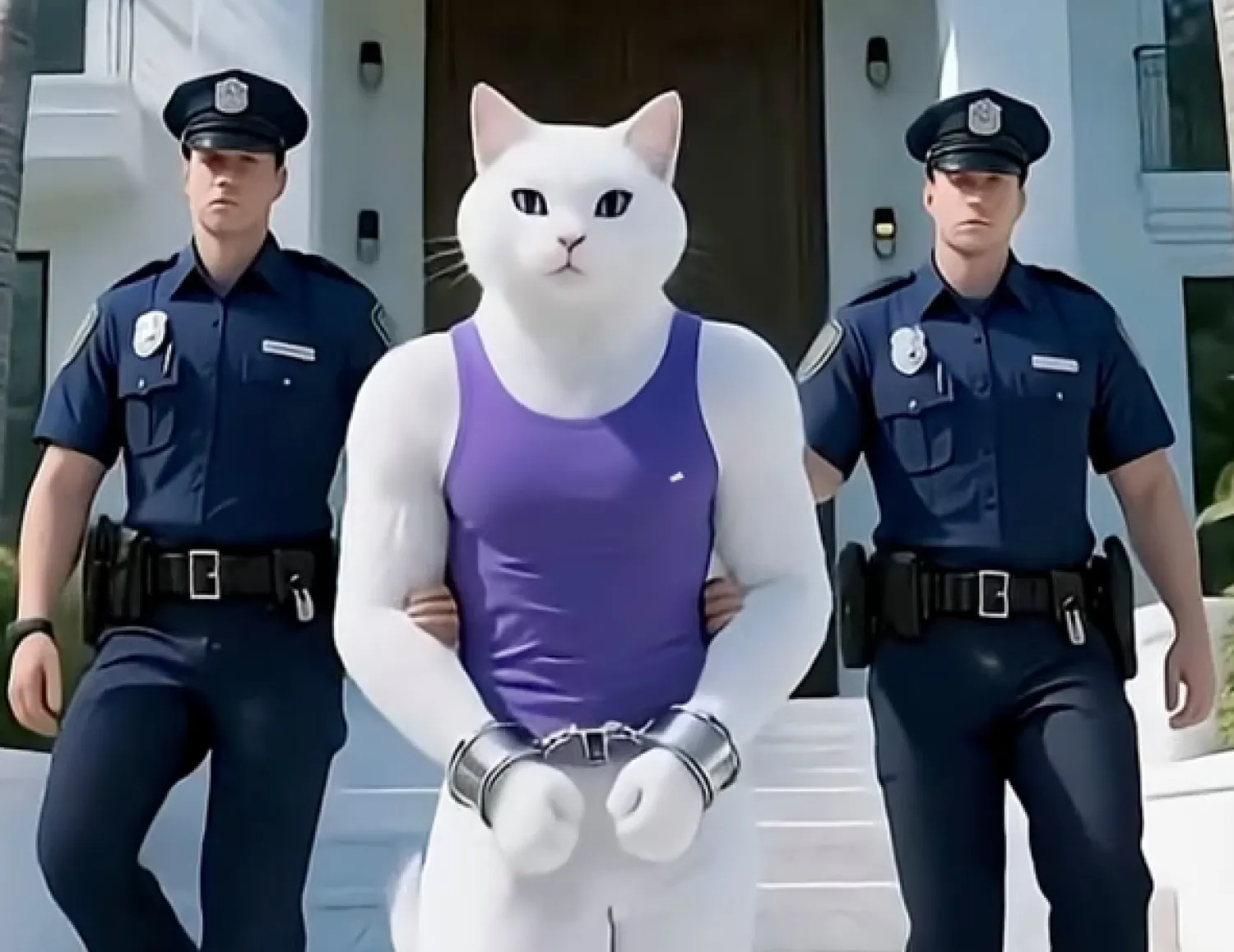 محتوى على «يوتيوب» تم إنشاؤه بواسطة الذكاء الاصطناعي يصوّر قطاً يتم القبض عليه بواسطة رجال الشرطة