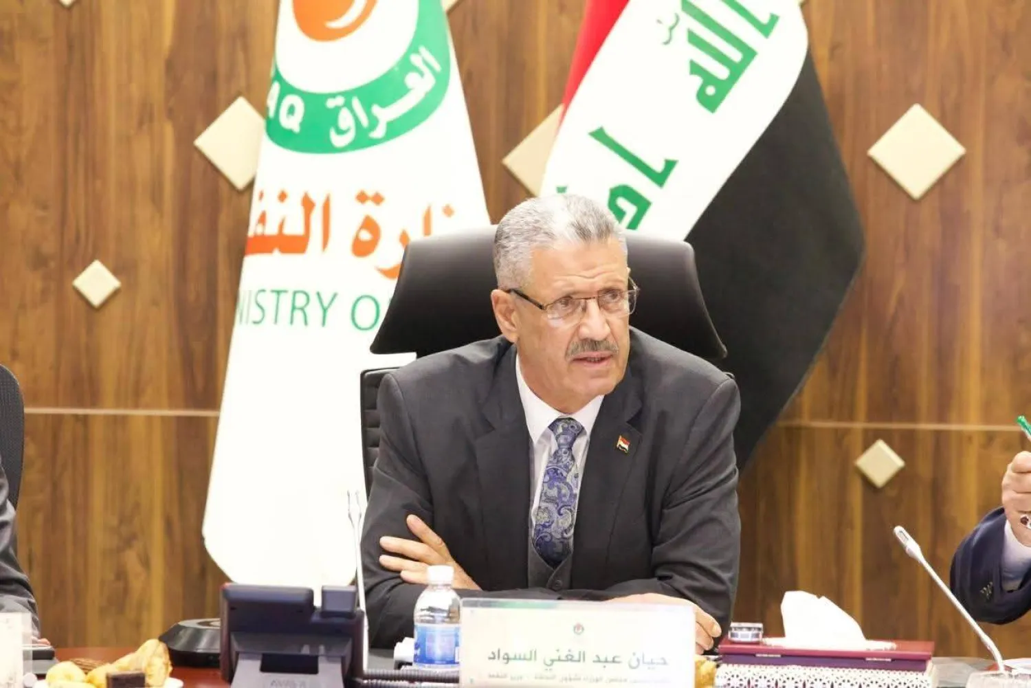 وزير النفط العراقي خلال حديثه في جلسة هيئة الرأي الأحد 28 ديسمبر (وزارة النفط العراقية)