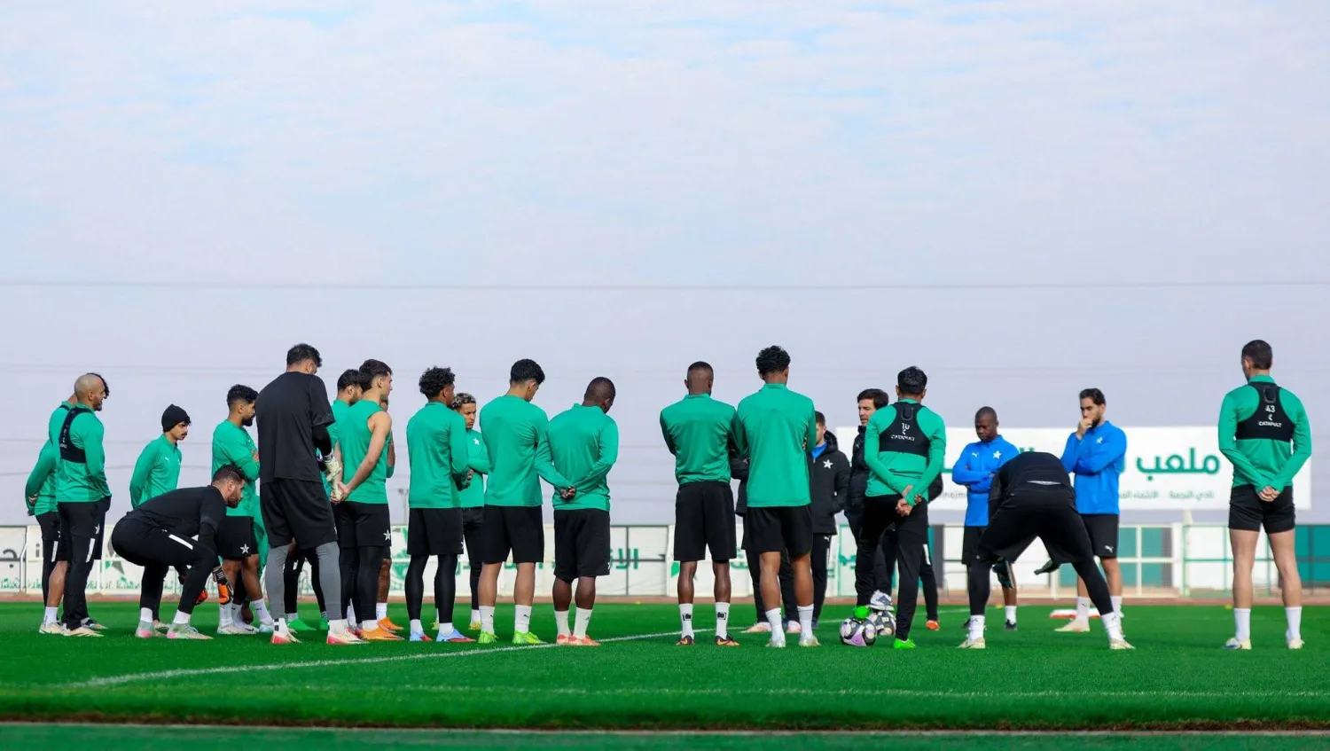 لاعبو النجمة خلال استعداداتهم الأخيرة (موقع النادي)