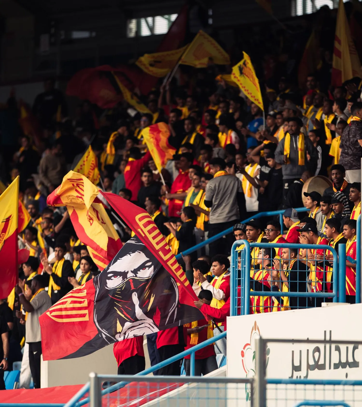 جماهير االقادسية تنتظر نهوض فريقها في الدوري السعودي (موقع النادي)