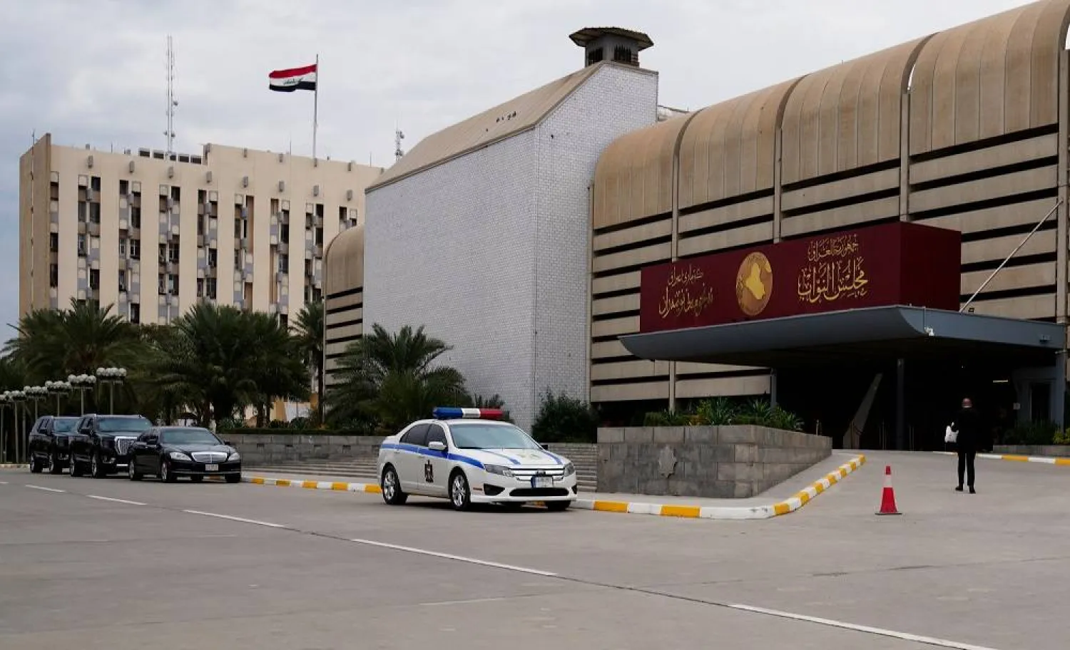 A view of the Iraqi Parliament building in Baghdad, Iraq, Monday, Dec. 29, 2025. (AP)