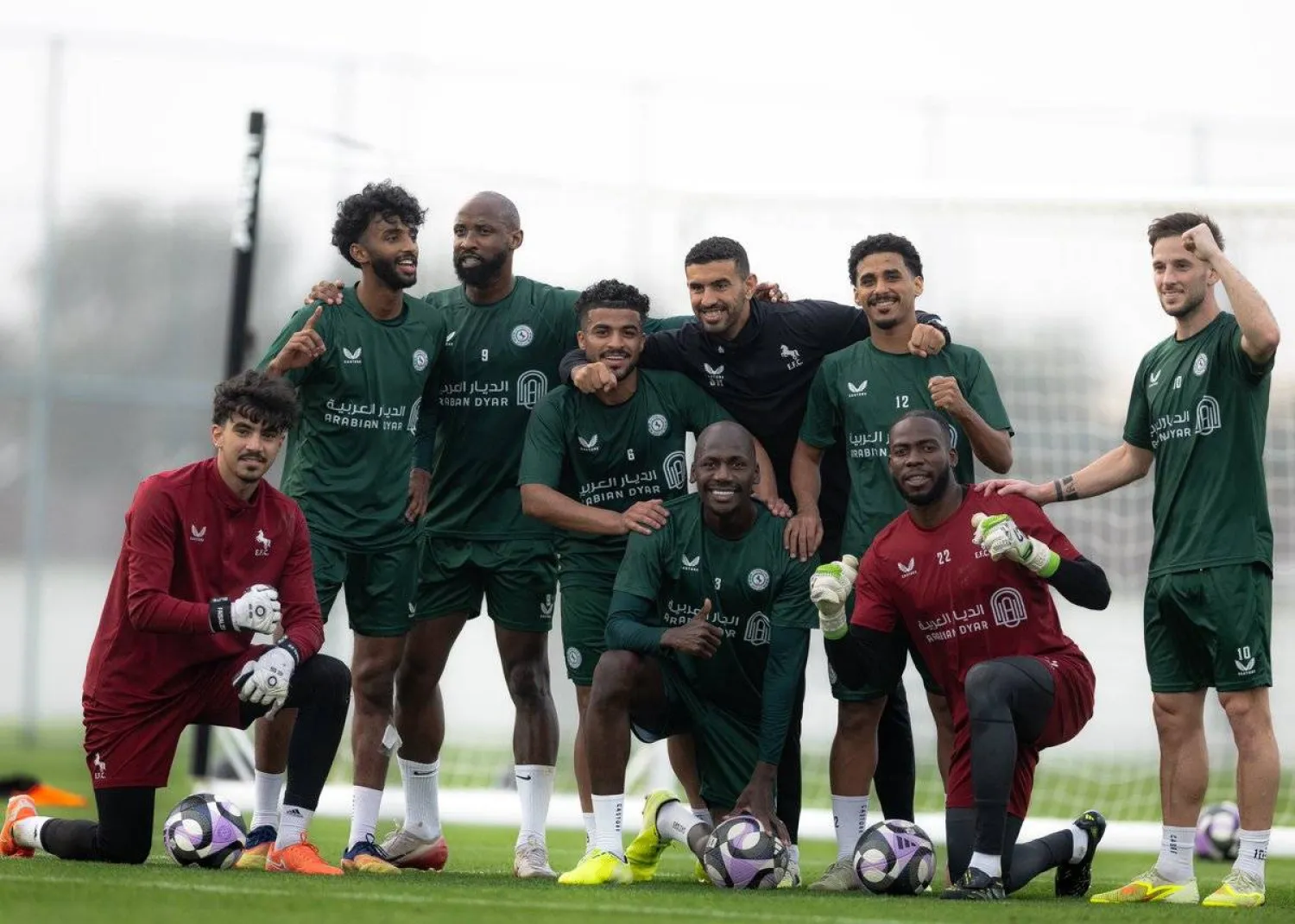 لاعبو الاتفاق خلال التحضيرات (نادي الاتفاق)