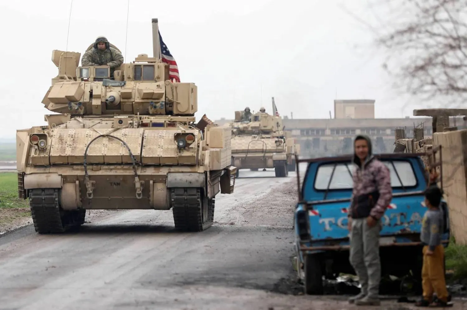 A US military patrol is seen in northeastern Syria. (Reuters file)