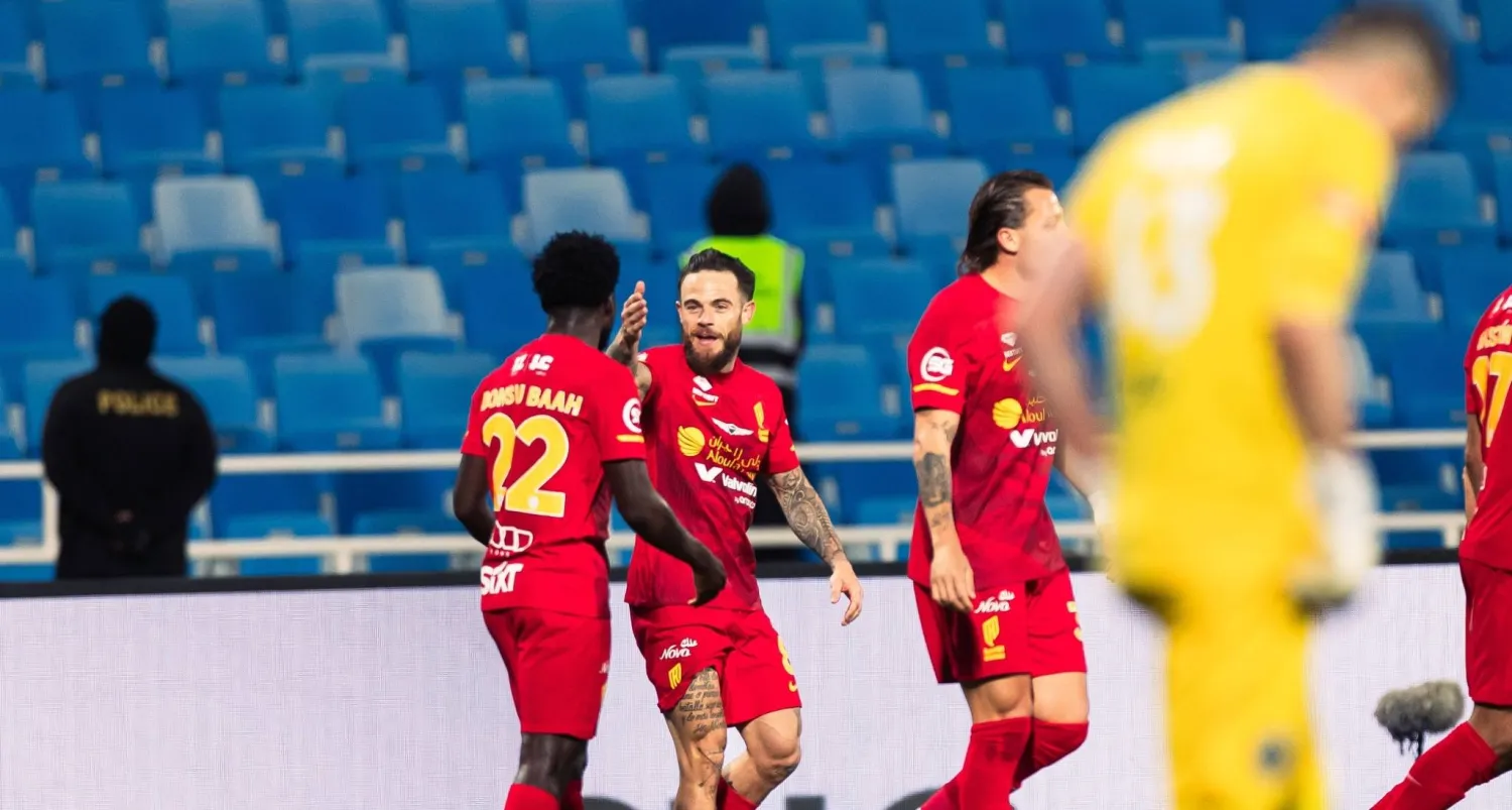 فرحة قدساوية بأحد الأهداف في المباراة (موقع النادي)