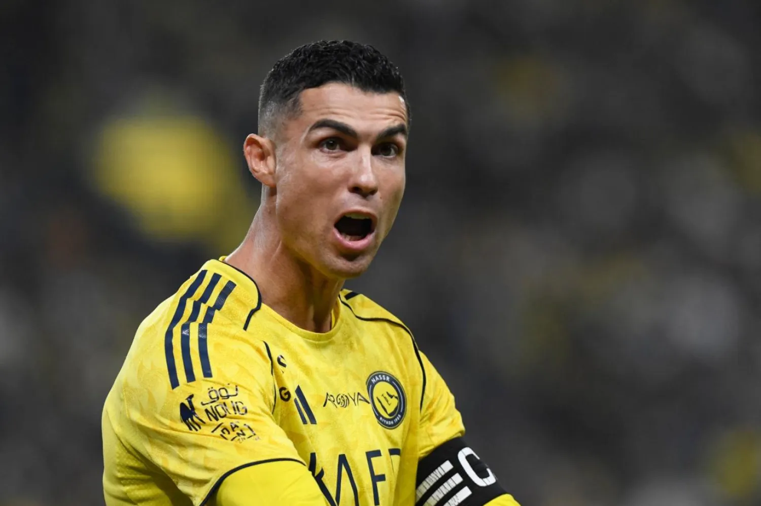 Al Nassr oyuncusu Cristiano Ronaldo, Al Okhdood'a karşı oynadıkları maçta (Reuters)