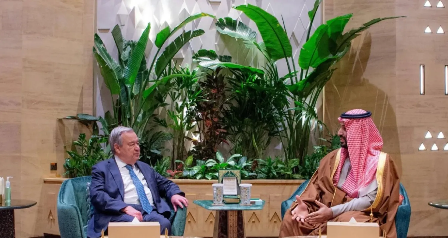 Crown Prince Mohammed and Guterres reviewed regional and international developments. SPA