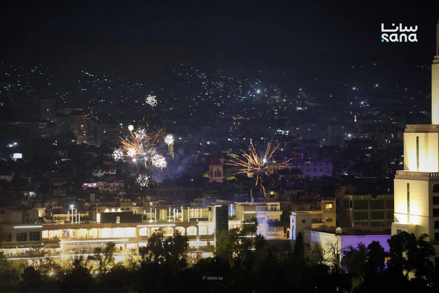 دمشق تحتفل بدخول عام 2026 (سانا)
