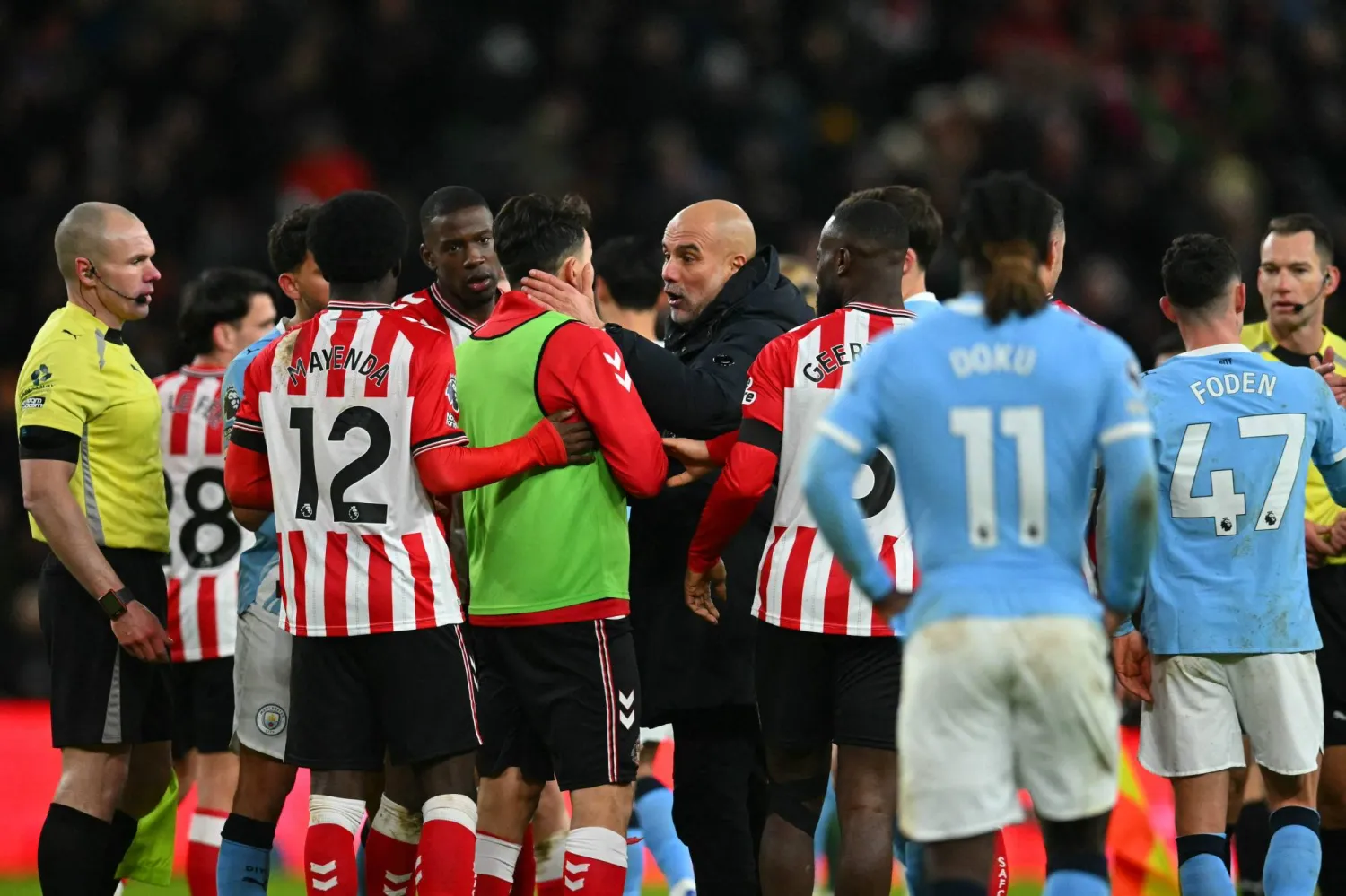 مباراة مانشستر سيتي وسندرلاند (أ.ف.ب).