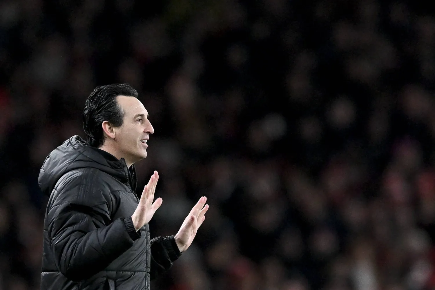 الإسباني أوناي إيمري مدرب أستون فيلا (إ.ب.أ)