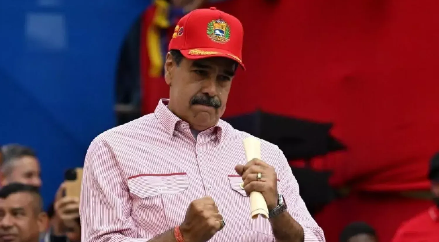 This file photo shows Venezuela's President Nicolas Maduro during a rally in Caracas on December 1, 2025. © Juan Barreto, AFP
