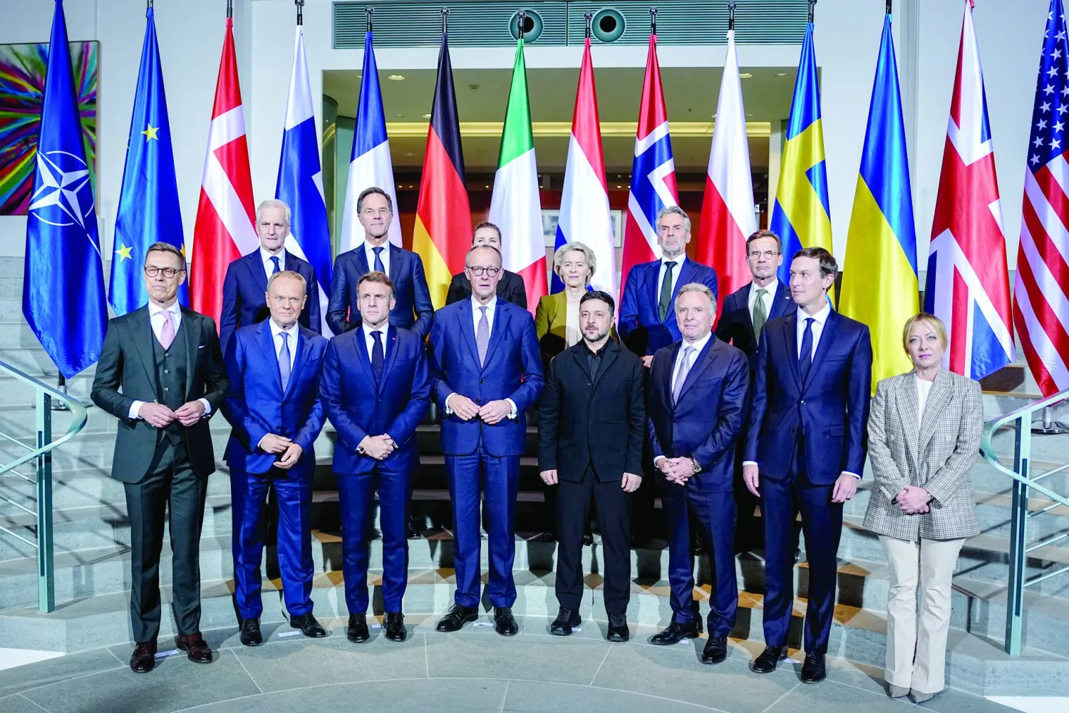 زيلينسكي يتوسّط قادة أوروبيين ومفاوضين أميركيين خلال محادثات في برلين حول أوكرانيا 15 ديسمبر الحالي (د.ب.أ)