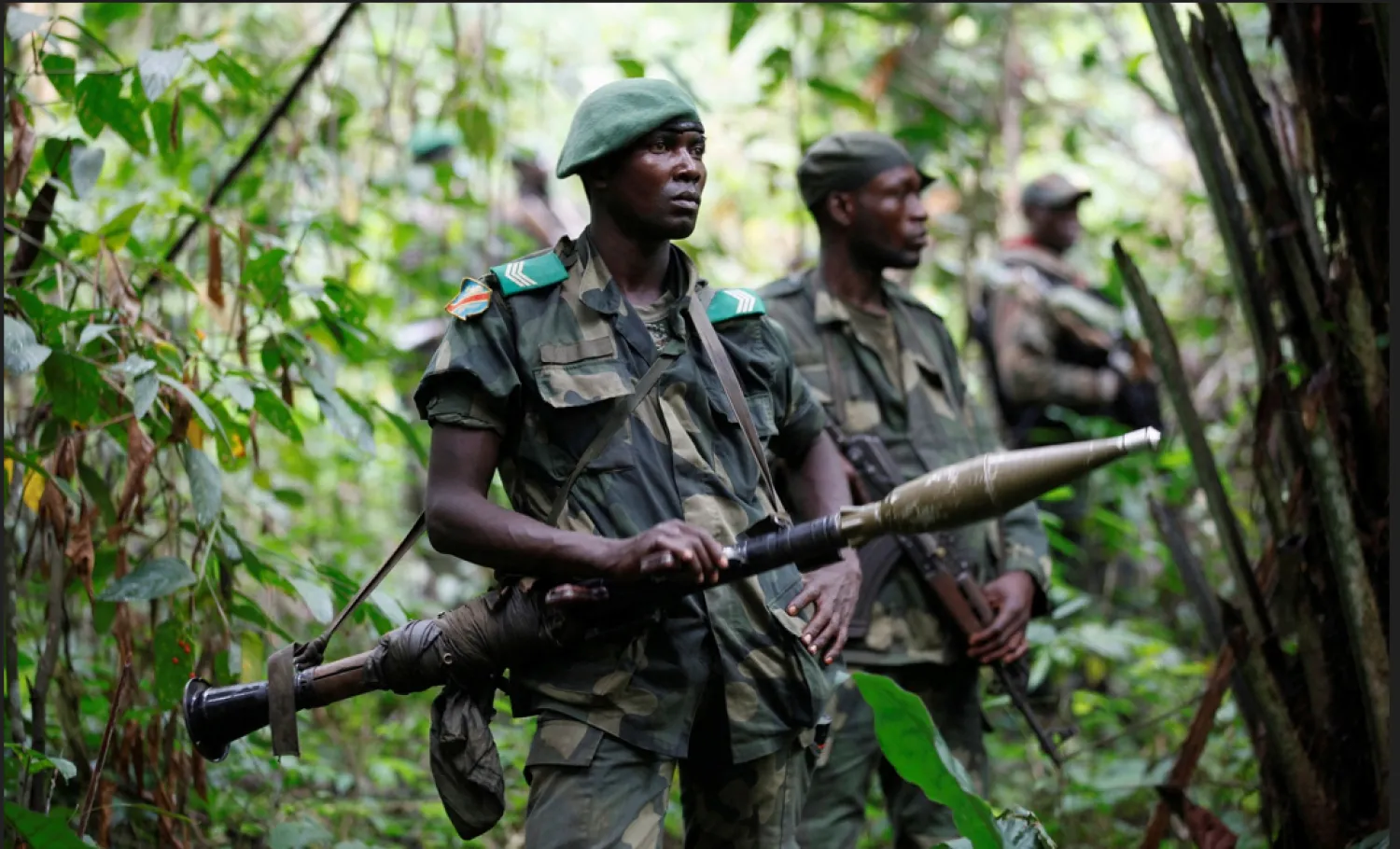 دورية سابقة لعناصر من جيش الكونغو الديمقراطية (رويترز)