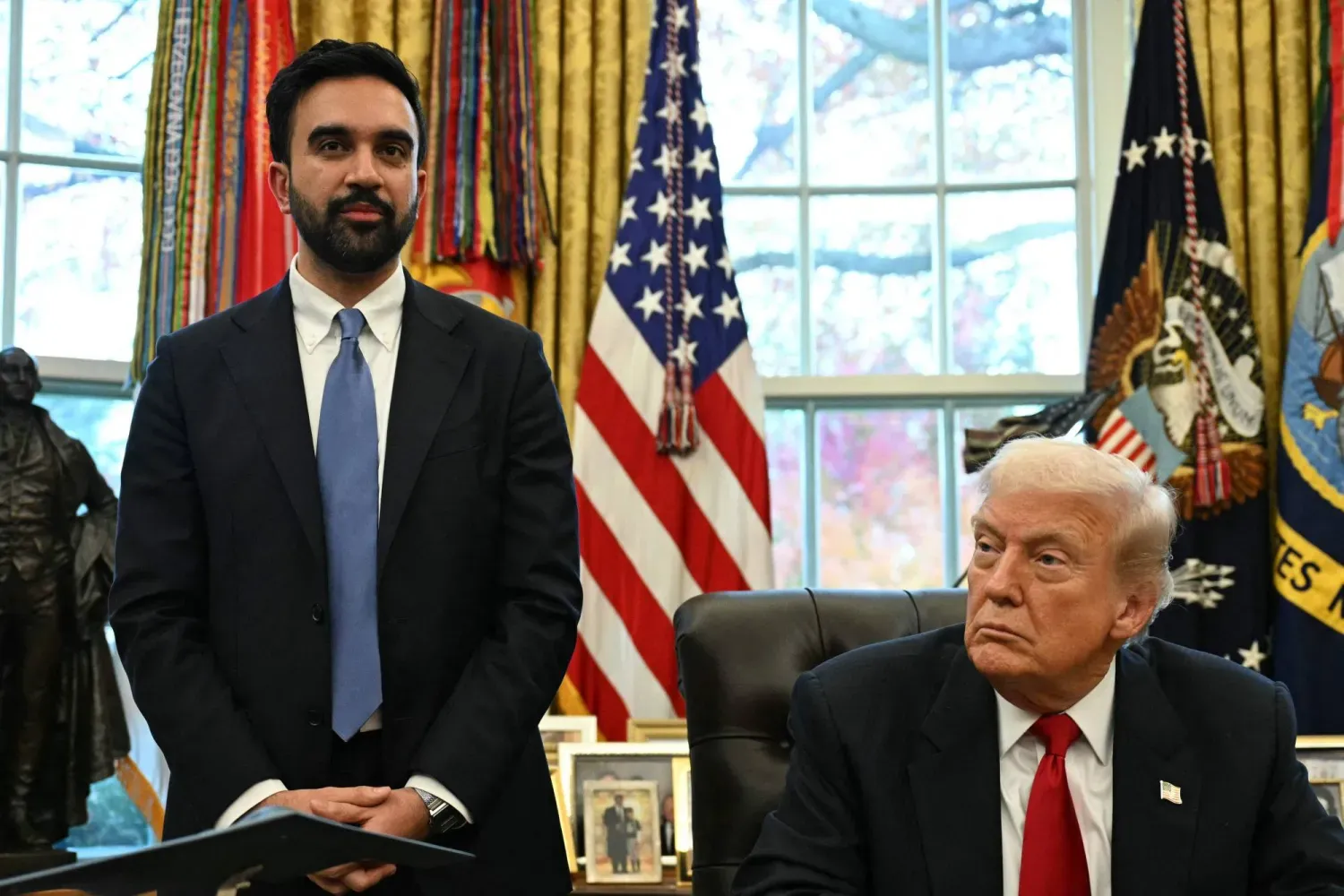 New York Belediye Başkanı seçilen Zohran Mamdani ve ABD Başkanı Donald Trump (AFP)