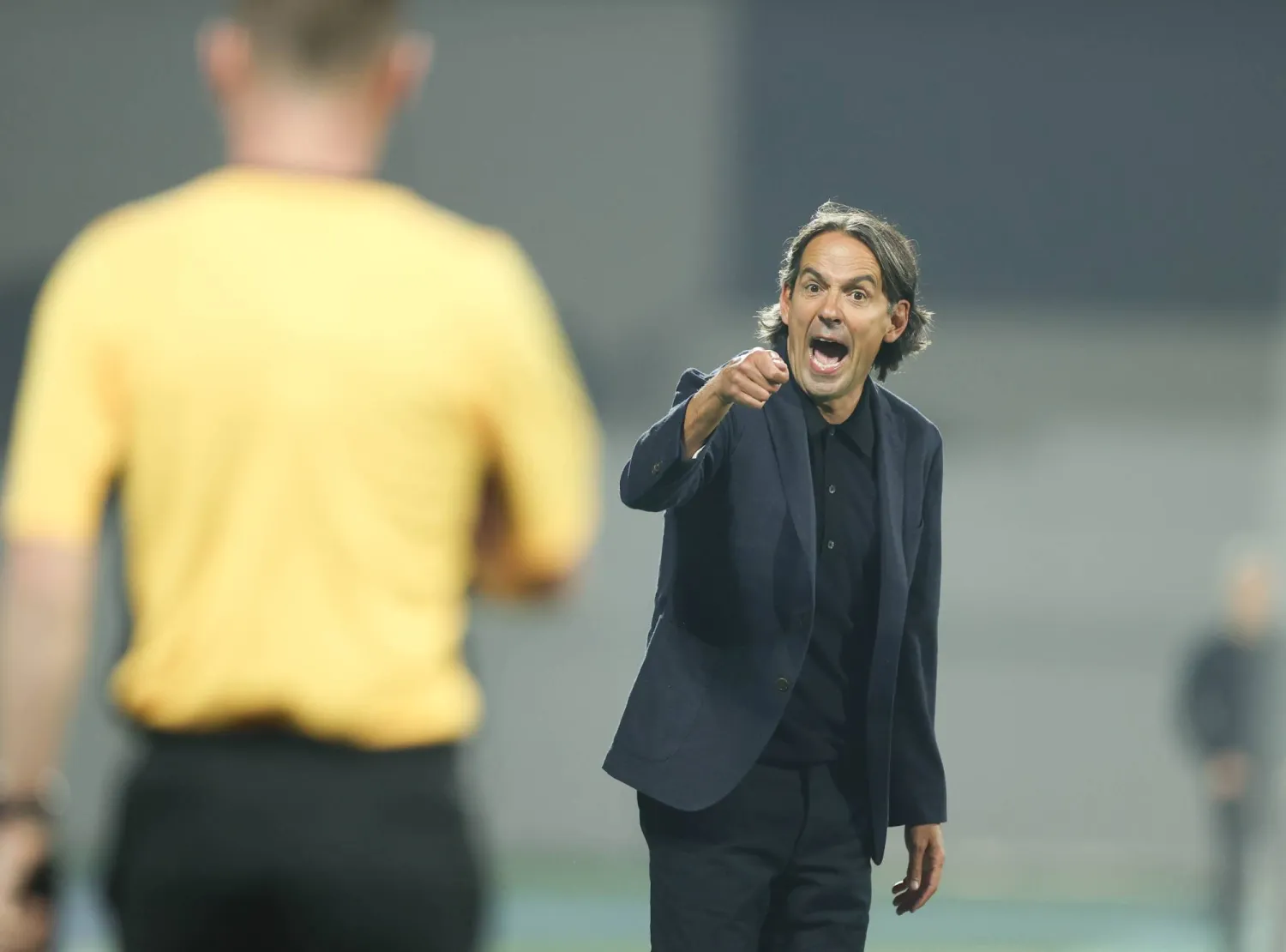 إنزاغي خلال مباراة الهلال أمام ضمك (تصوير: عدنان مهدلي)