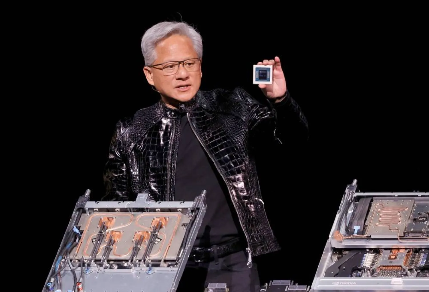  Nvidia CEO Jensen Huang speaks during a Nvidia keynote address at CES 2026, an annual consumer electronics trade show, in Las Vegas, Nevada, US January 5, 2026. (Reuters)