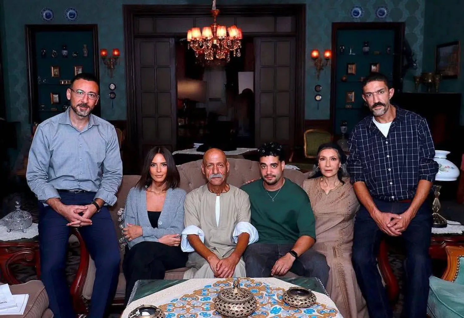 أبطال «قسمة العدل» في لقطة من المسلسل (الشركة المنتجة)