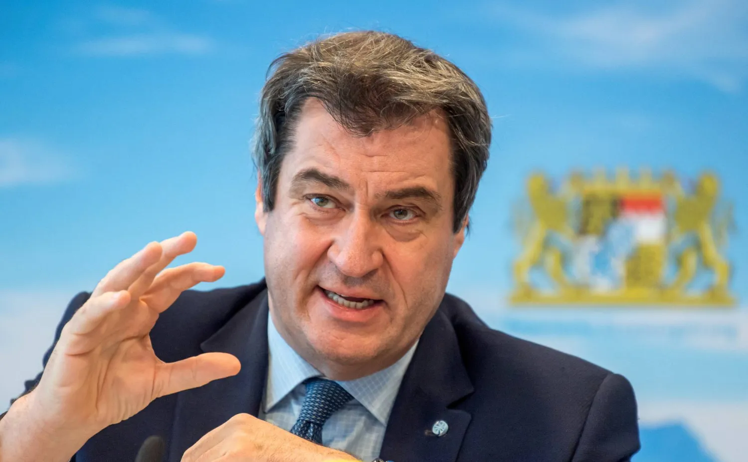 السياسي الألماني ماركوس زودر يلقي كلمة في ميونيخ (رويترز - أرشيفية)