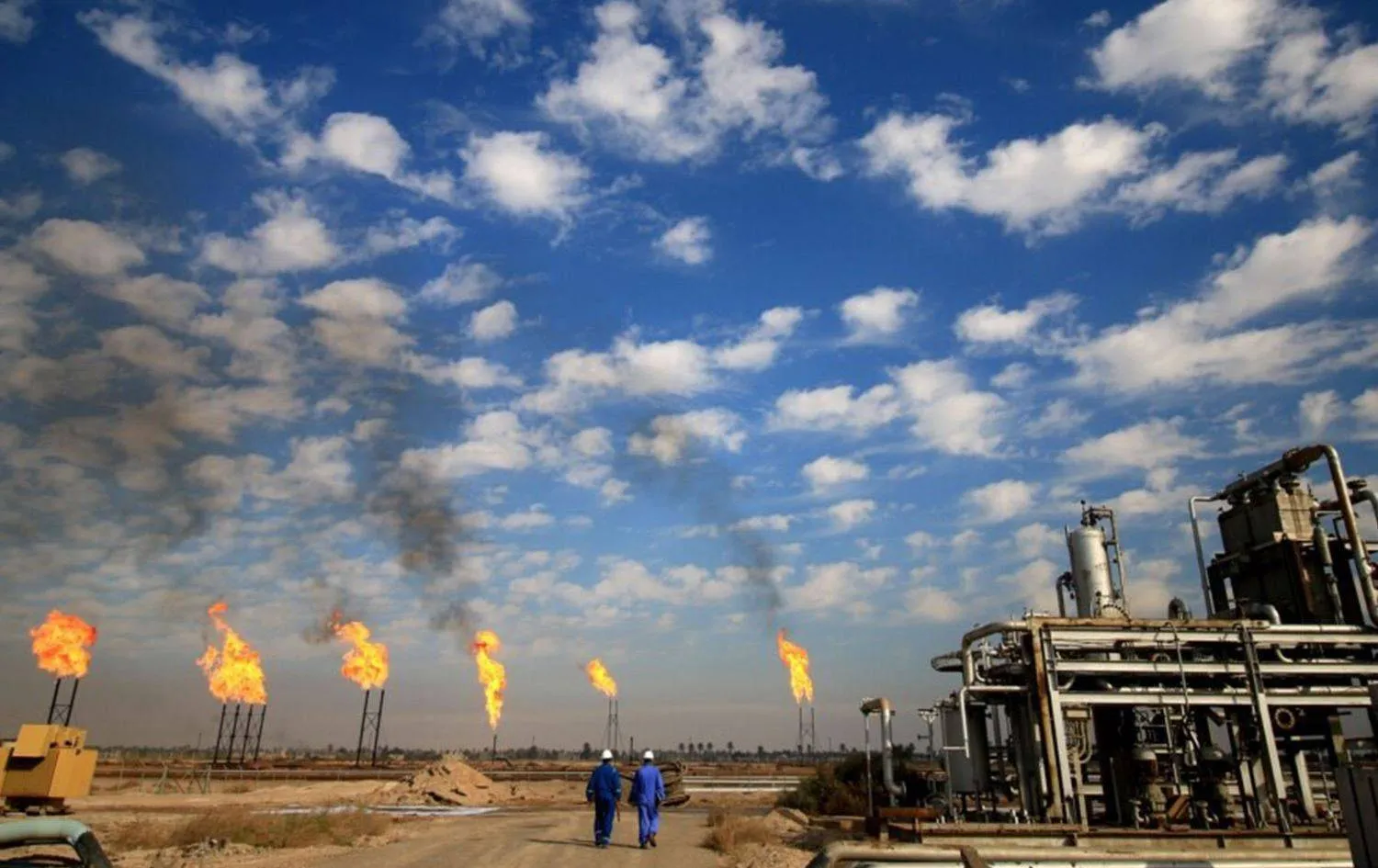 An oil field in Iraq. (AFP)