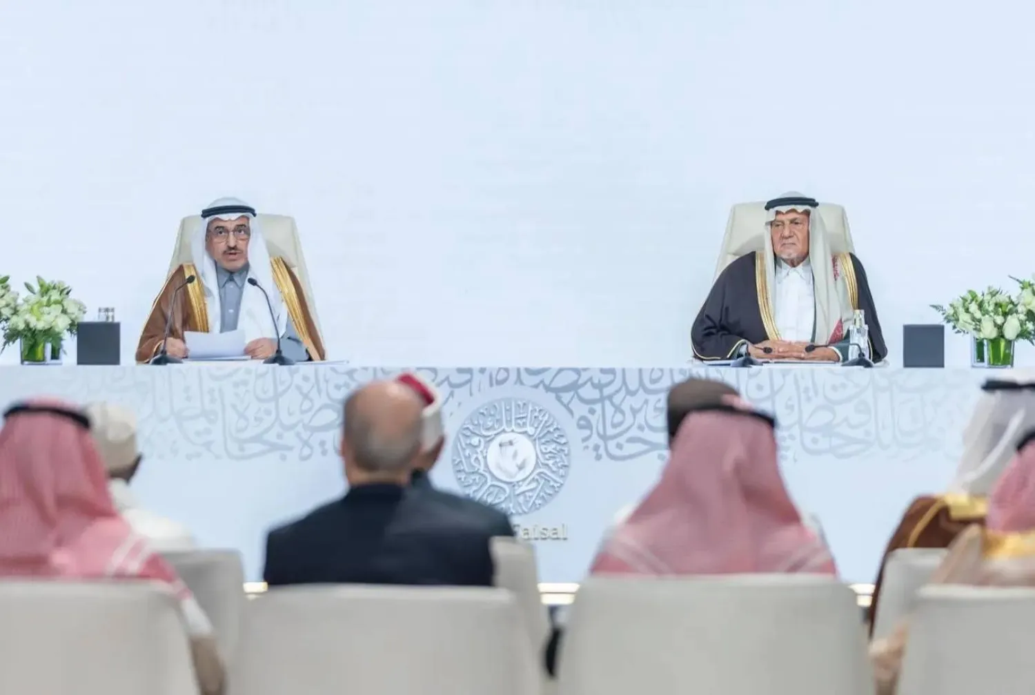 من حفل إعلان أسماء الفائزين بالأفرع الأربعة لـ«جائزة الملك فيصل 2026» في الرياض الأربعاء (واس)