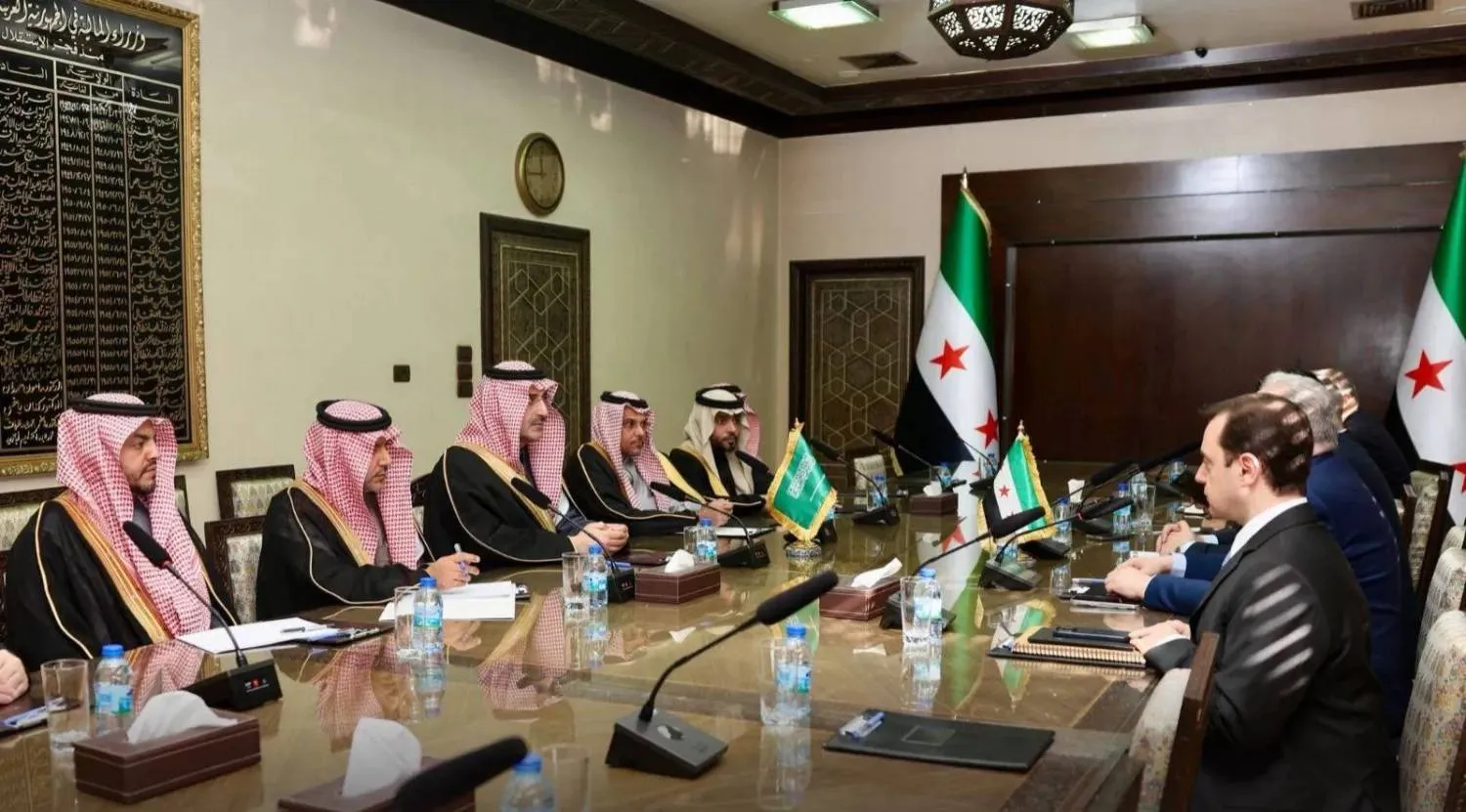 Delegation from the Saudi Fund for Development meets Syrian Finance Minister Mohammed Yisr Barnieh (Syrian Finance Ministry)