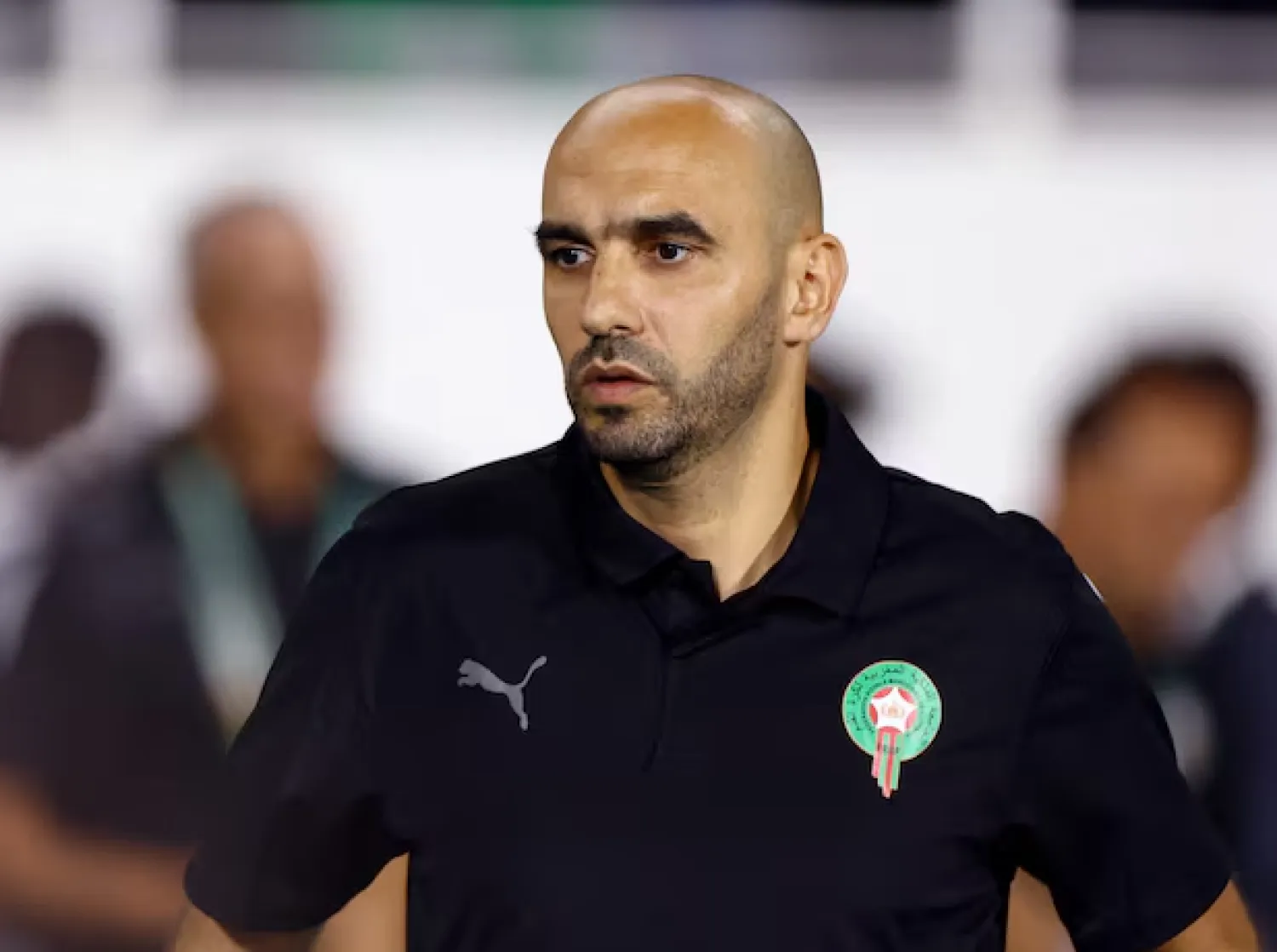 Soccer Football - Africa Cup of Nations - Round of 16 - Morocco v South Africa - Laurent Pokou Stadium, San Pedro, Ivory Coast - January 30, 2024 Morocco coach Walid Regragui reacts REUTERS/Siphiwe Sibeko
