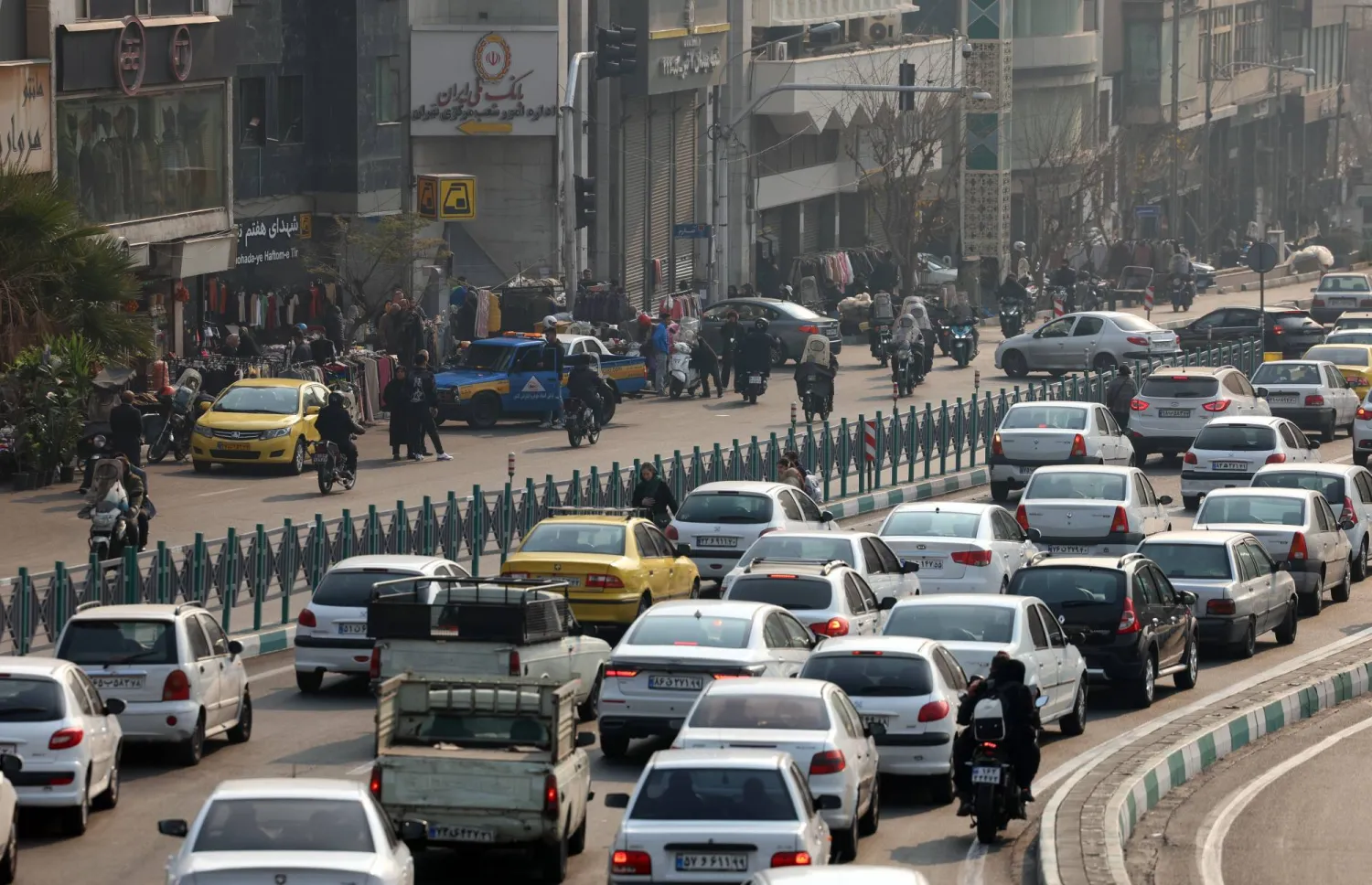 A general view from a street in Tehran, Iran, 08 January 2026. (EPA)