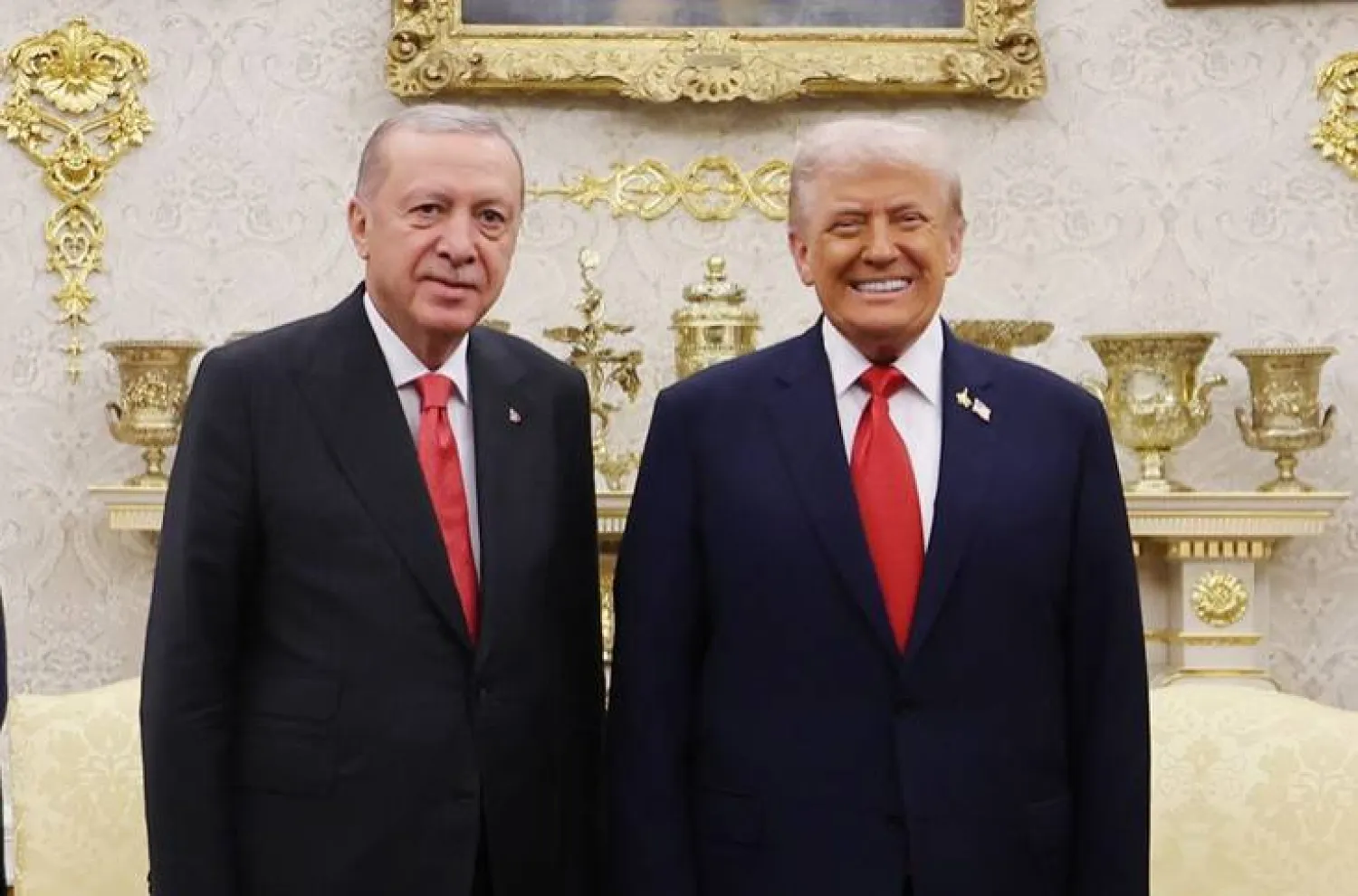 الرئيس الأميركي دونالد ترمب خلال استقباله نظيره التركي رجب طيب إردوغان في البيت الأبيض 25 سبتمبر 2025 (الرئاسة التركية)